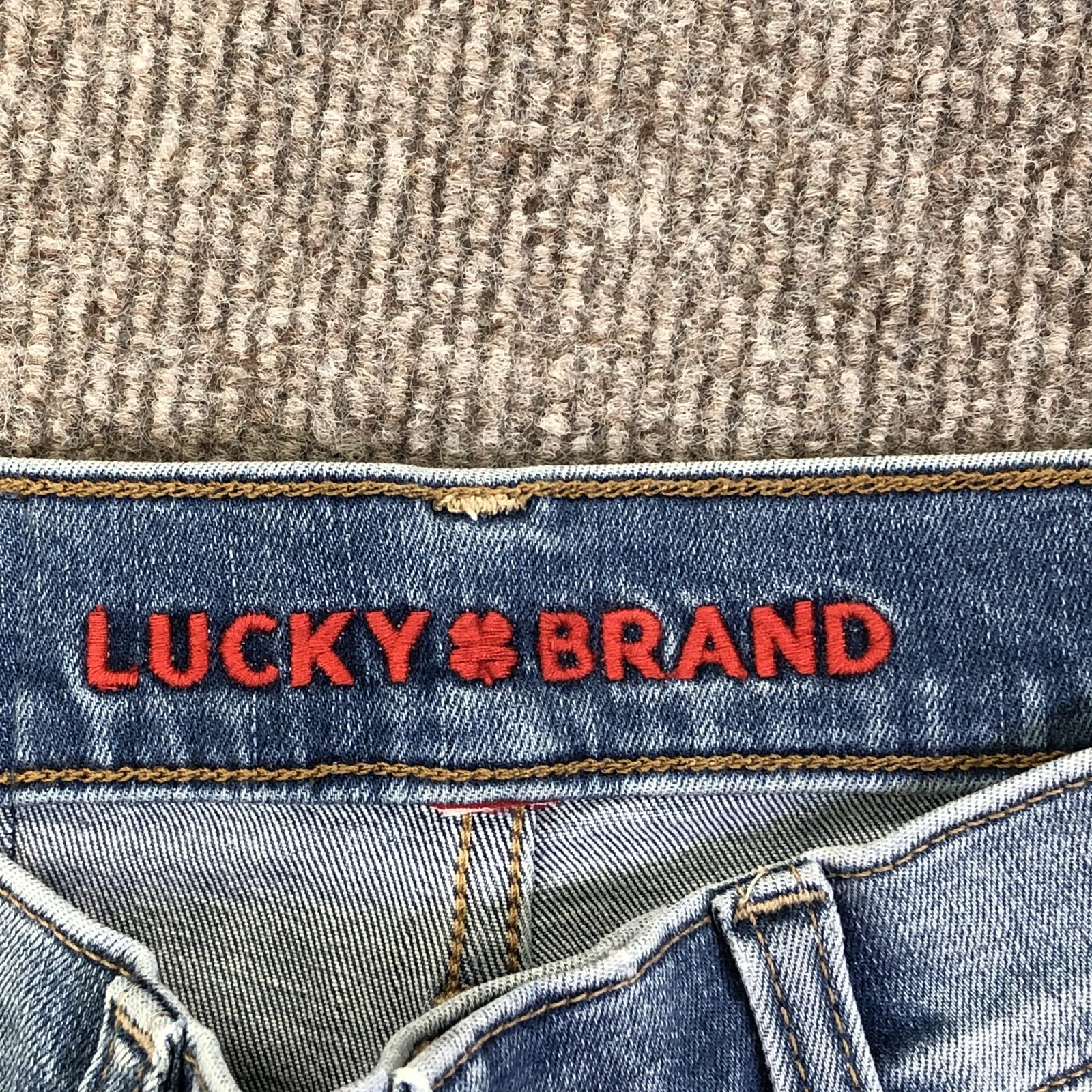 Lucky Brand HK Stevie Mini Boot Jeans Womens 26 Blue Light Wash Mid Rise 26×32