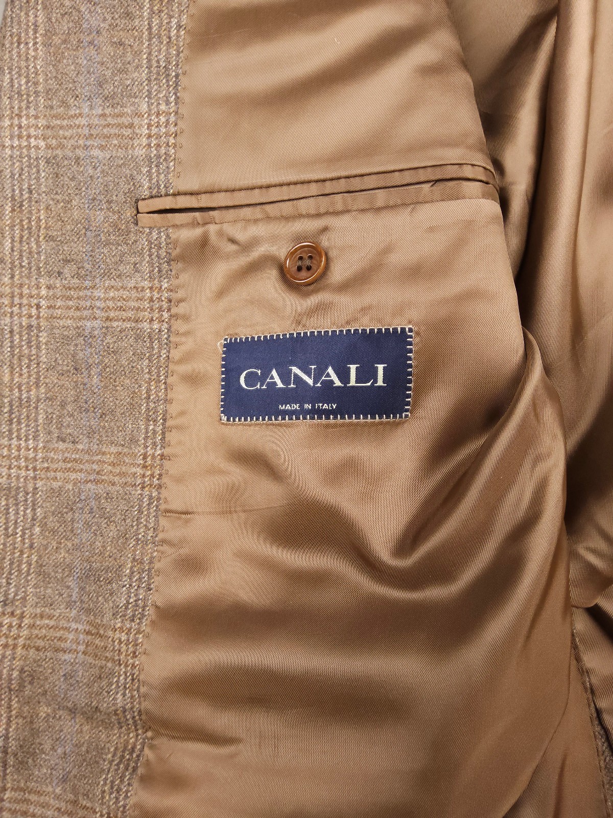 Canali brown plaid wool blazer 46R US / 56R IT