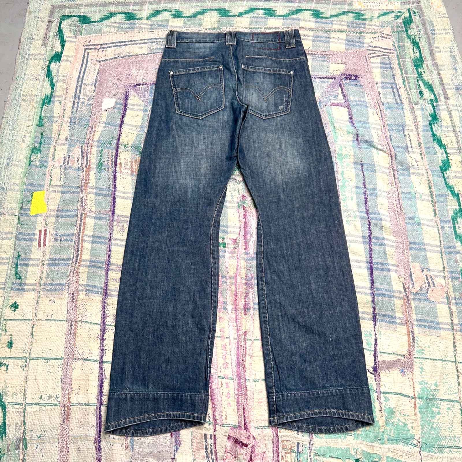Vintage Levis Engineered Jeans Mens Dark Blue Wash Twisted Fits 30×31