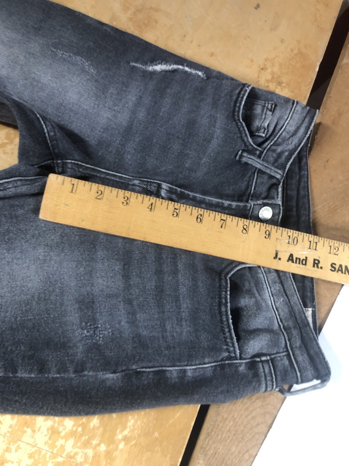 Bridge By Gly Curvy High-rise Skinny Grey Distress Ripped Ankle Jeans Womens 24