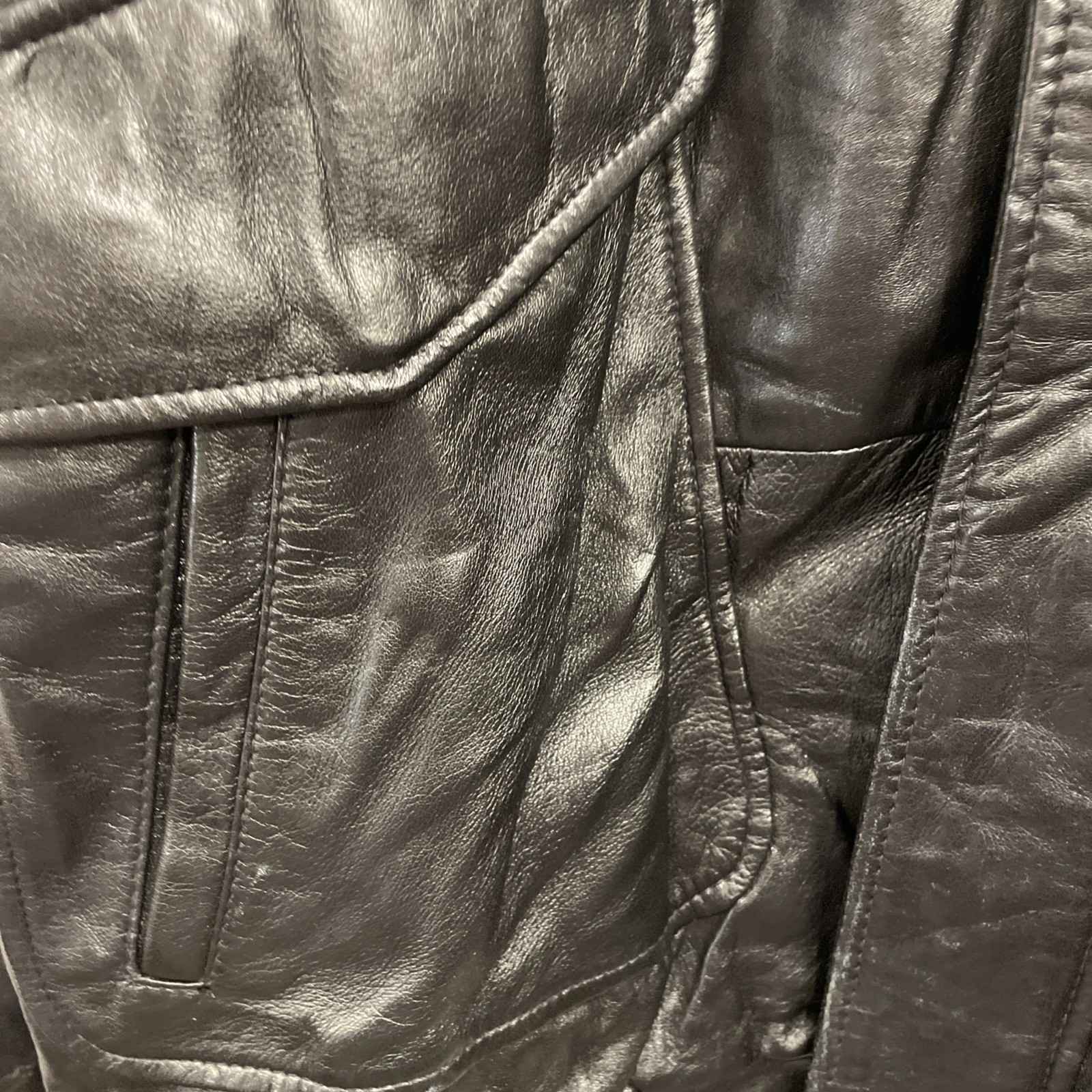 Ruggadier Black Lambskin Leather Bomber Jacket Men’s Size 2XL Vintage 90’s