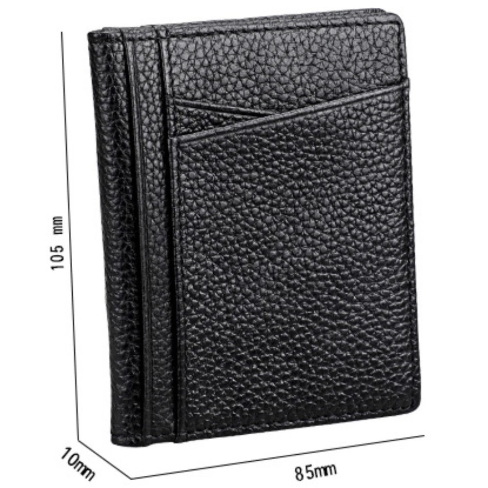 Men Real Leather Bifold Wallet Credit Card Drivers License Holder with ID Window