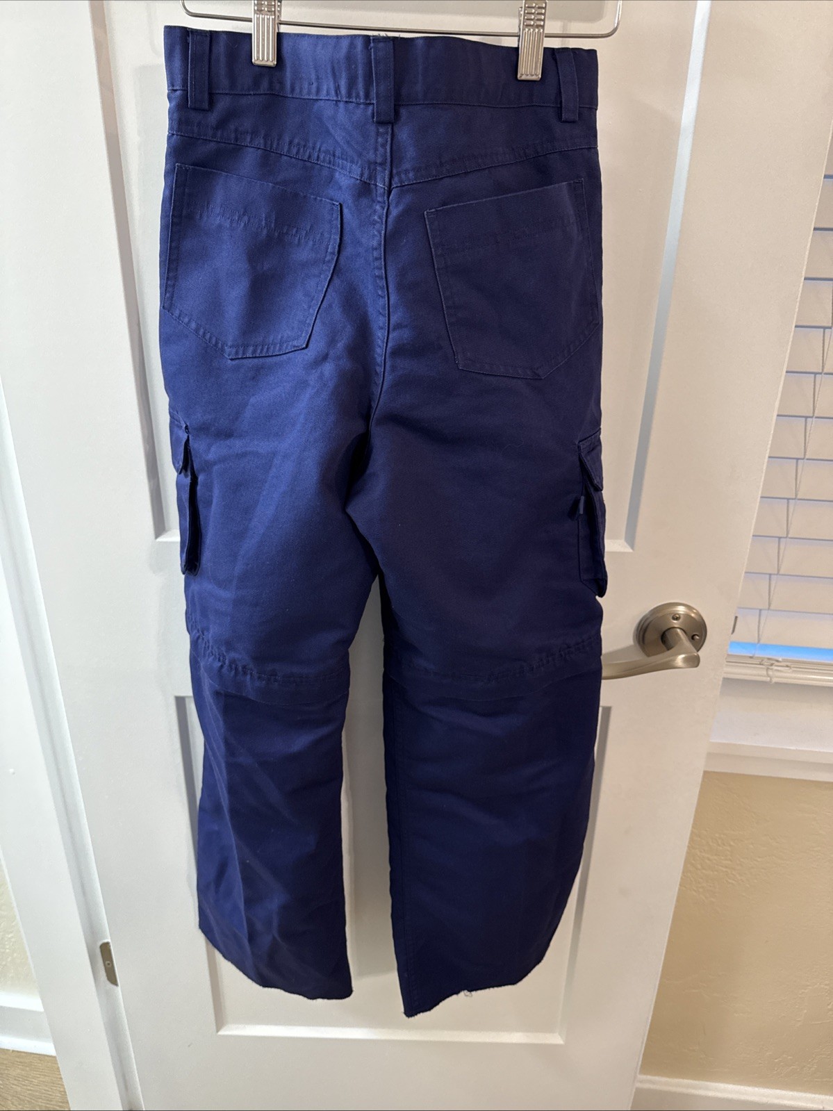 BSA Cub Scouts Switchback Uniform Pants Blue Unhemmed Youth Size 12 Cotton Blend