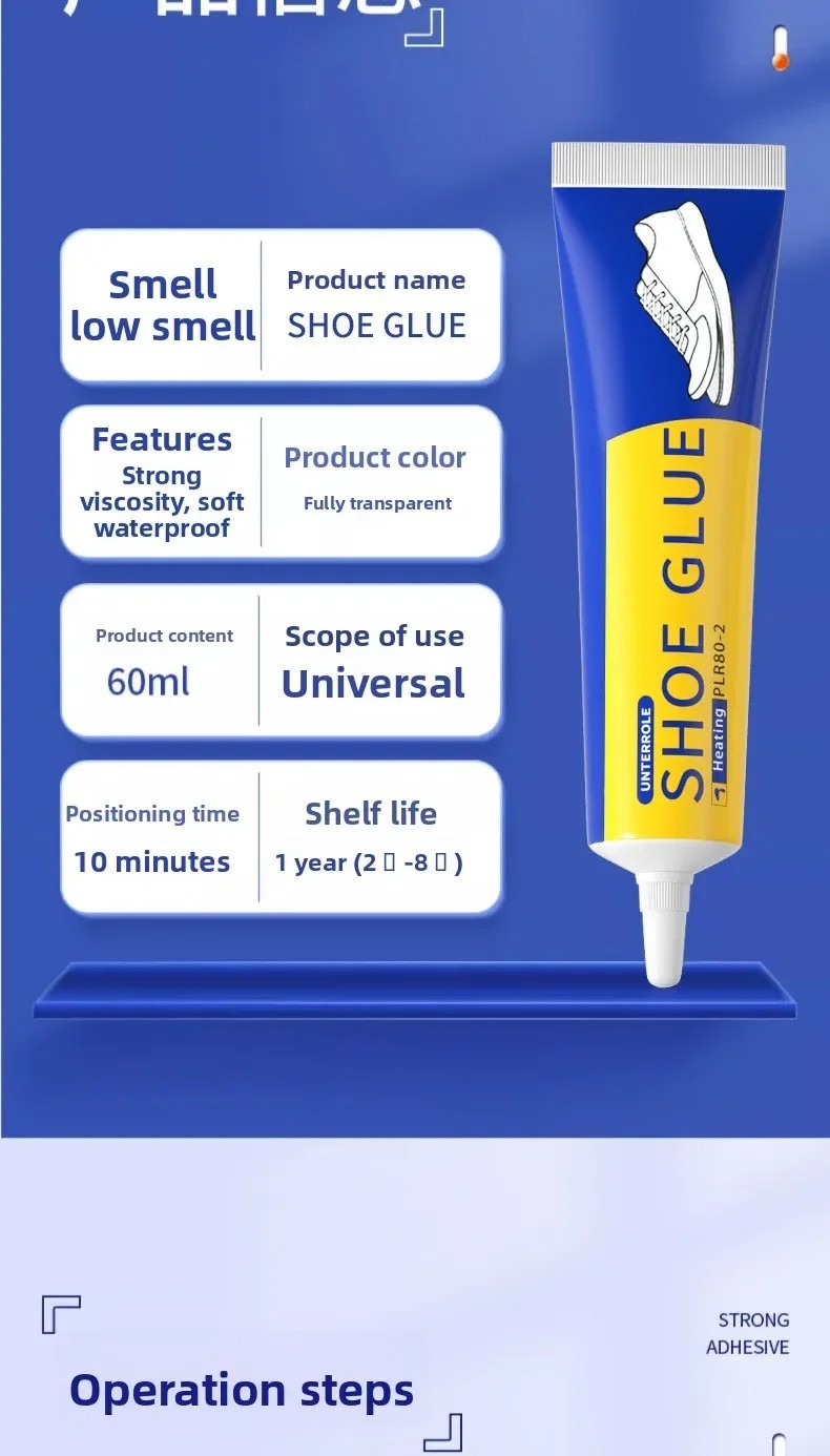 2pcs Strong Shoe Glue 60ml Waterproof Fast Dry Repair Adhesive Sneaker Boot