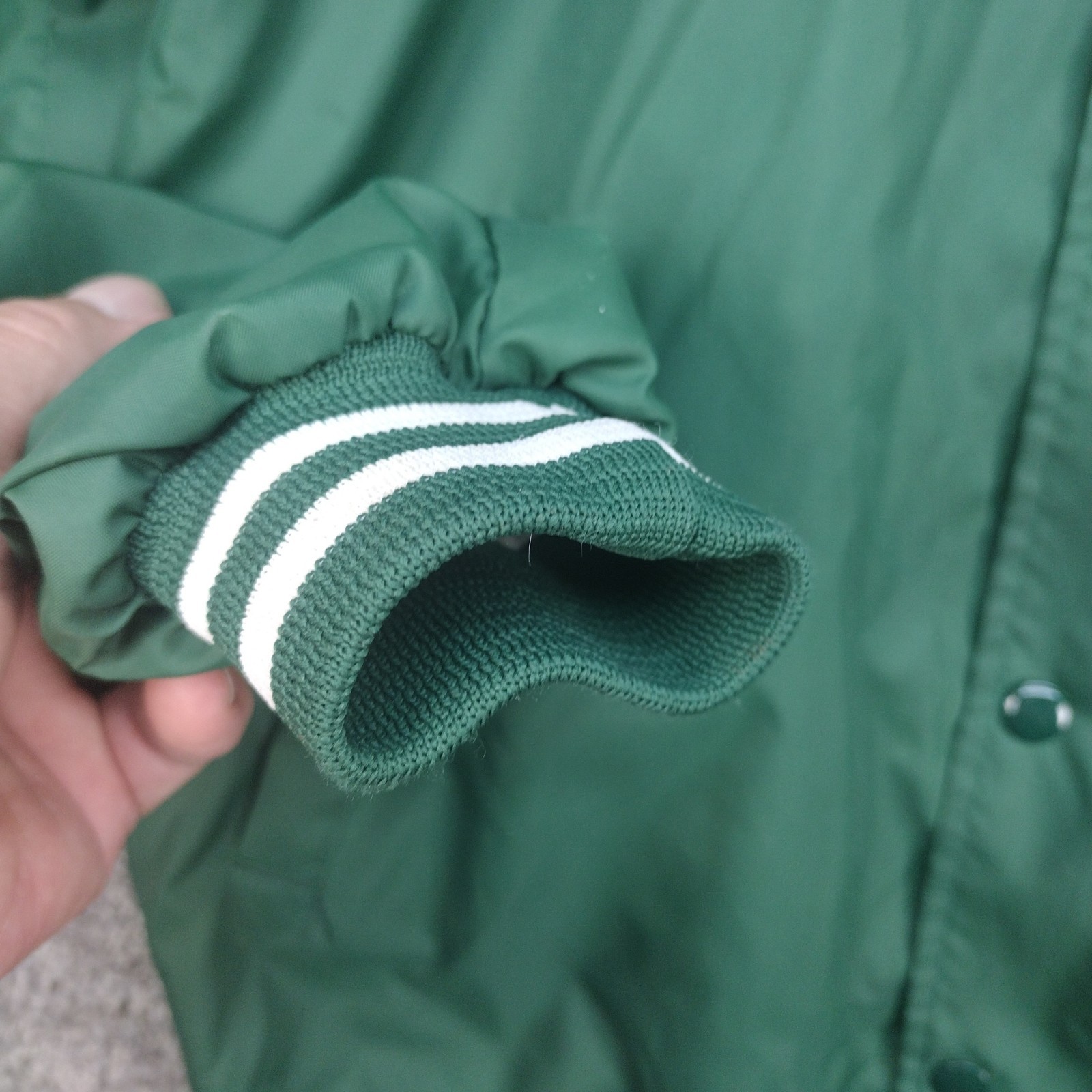 Vintage 80s Hartwell GODZILLA Green Satin Jacket Made In USA Medium 38-40 COOL