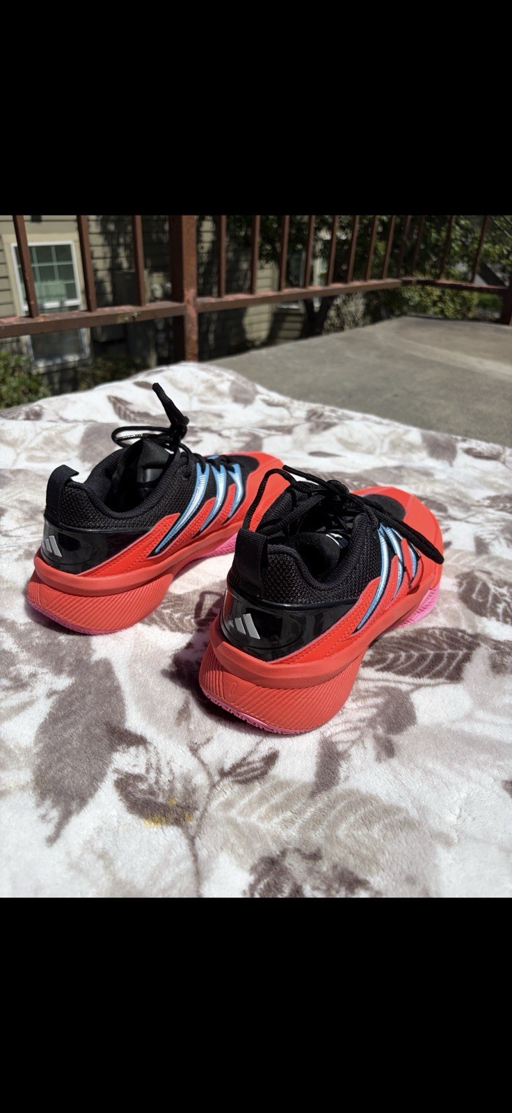 adidas Men’s Low Top Lace-Up Athletic Sneakers Solid Red Black Blue