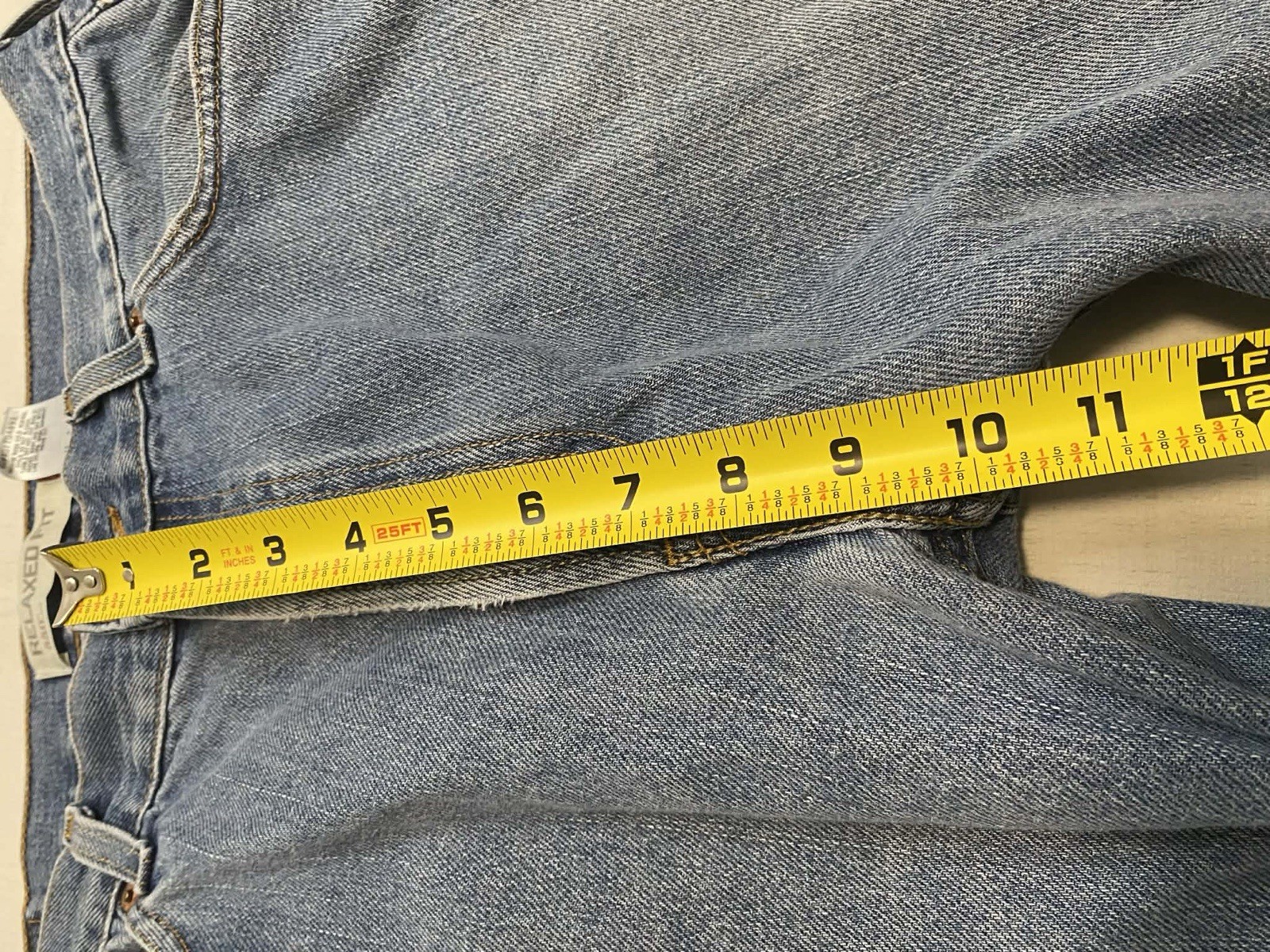 Vintage Levi’s 550 Men’s Relaxed Straight Jeans Blue Medium Wash Cotton Y2K 8