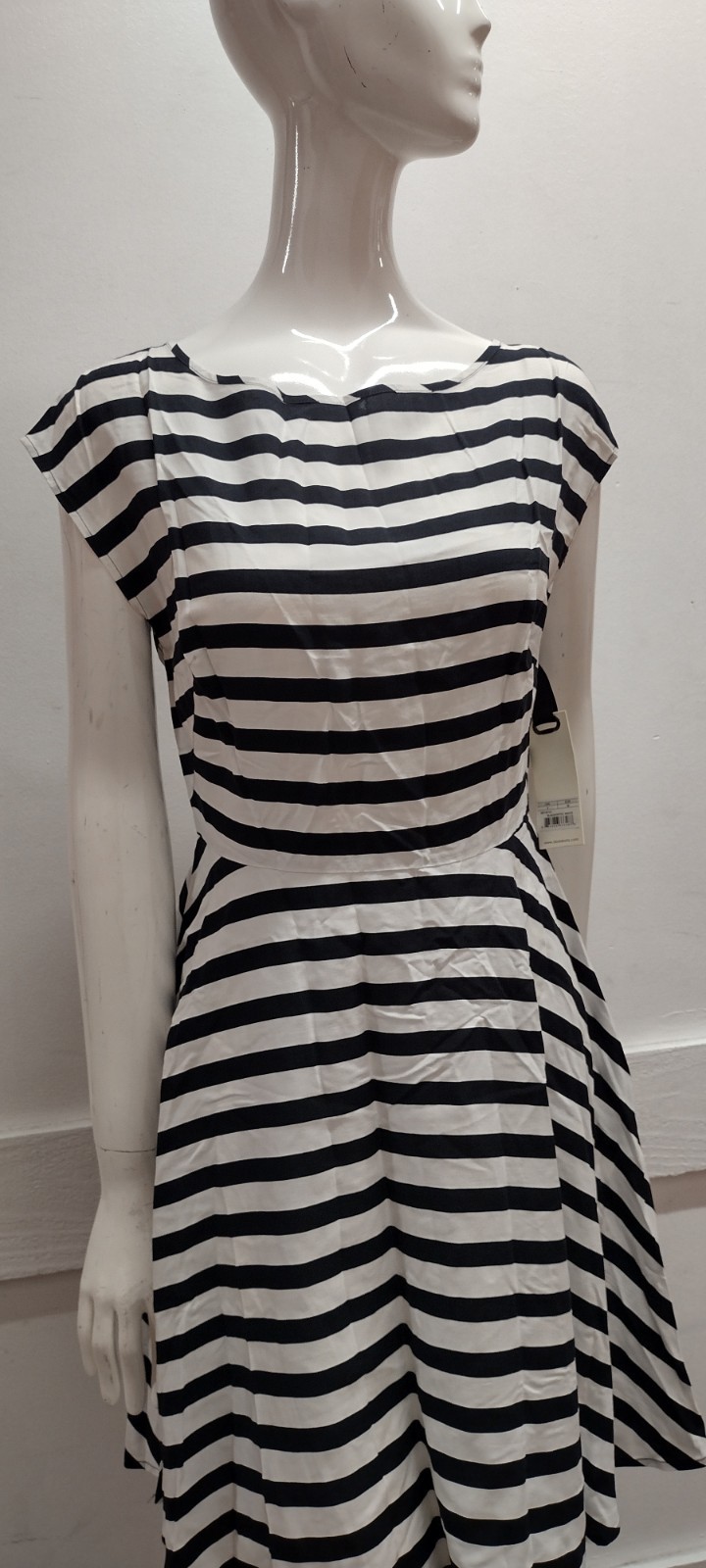 BB Dakota Black & White Stripes Dress Striped Emo Euro 30 USA 8 Waist 28 inches