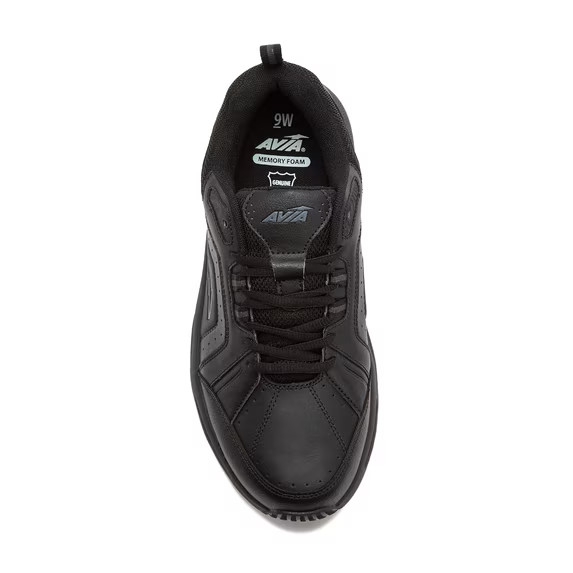 Avia Men’s Quickstep Wide Width Lace Up Walking Shoes NWT Black