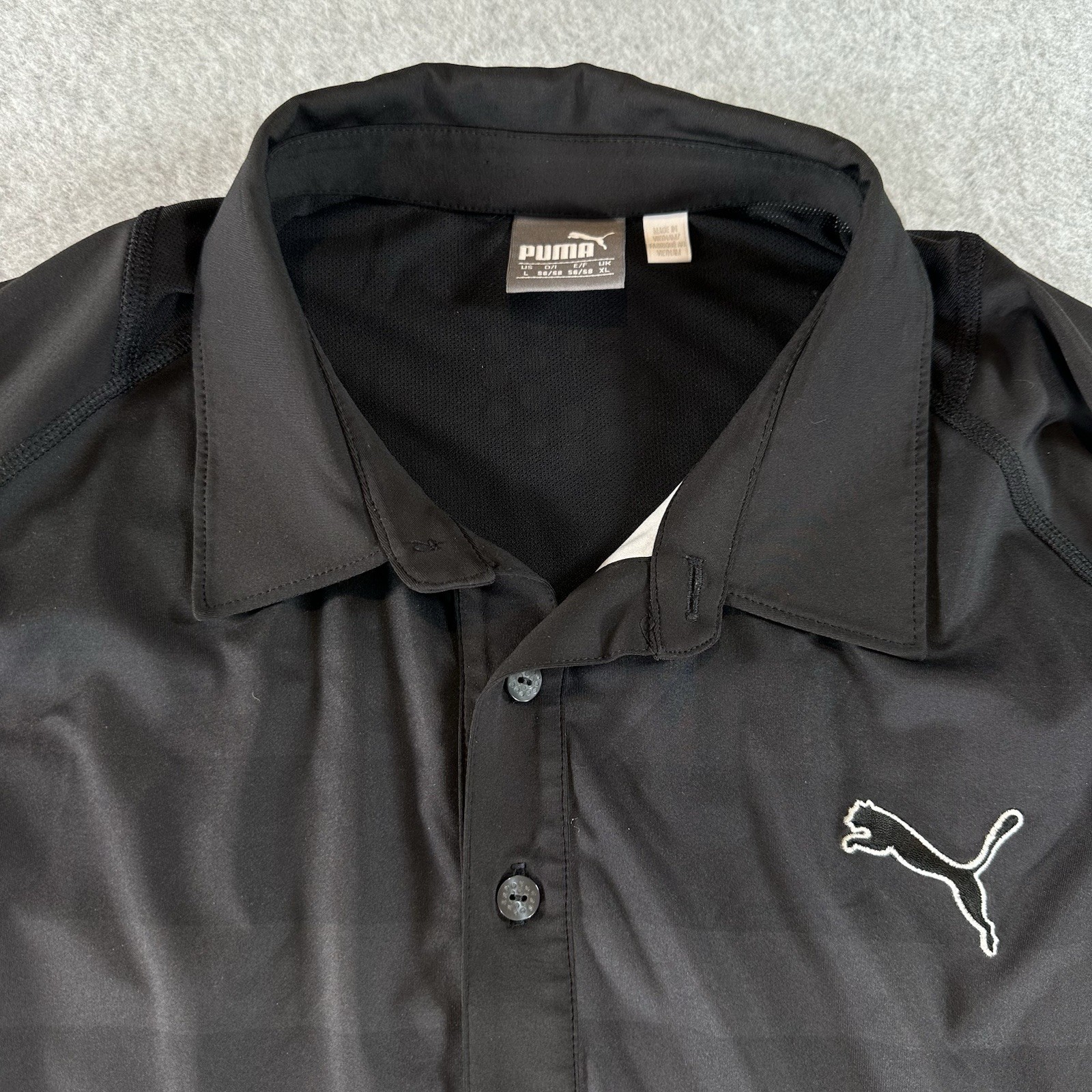 Men’s Large – Puma Cobra Golf Polo Shirt – Black – Firestone Country Club