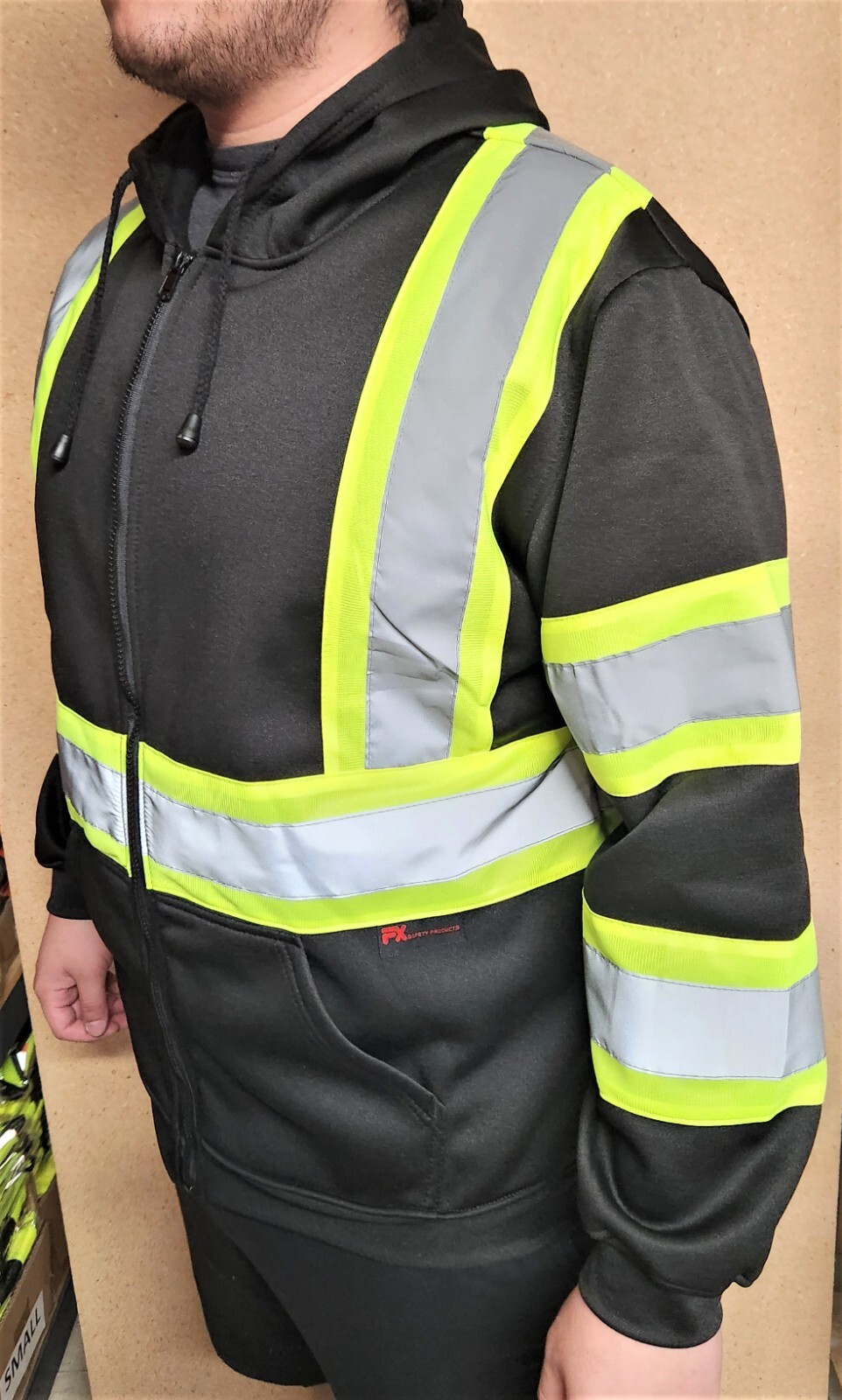 High Visibility Black Safety Sweater Two Tone Black / Yellow