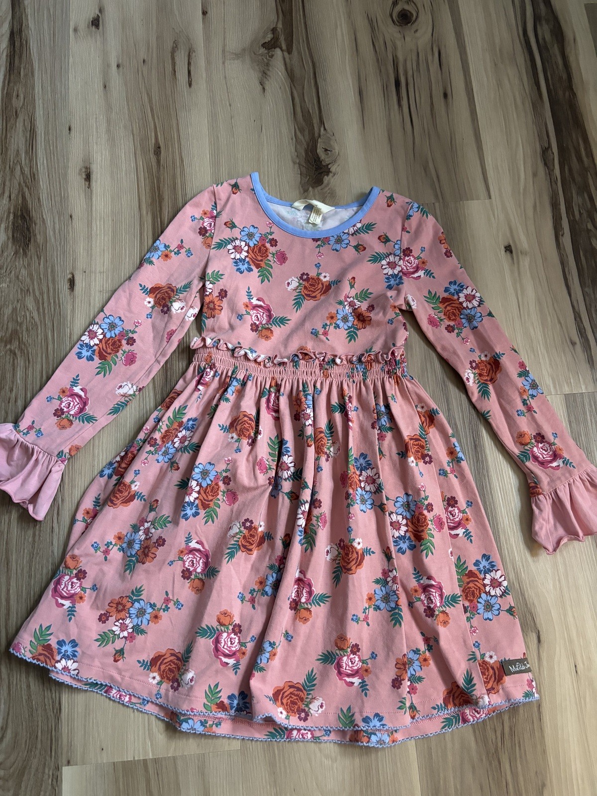 Matilda Jane Girls Pink Floral Long Sleeve Dress Size 6