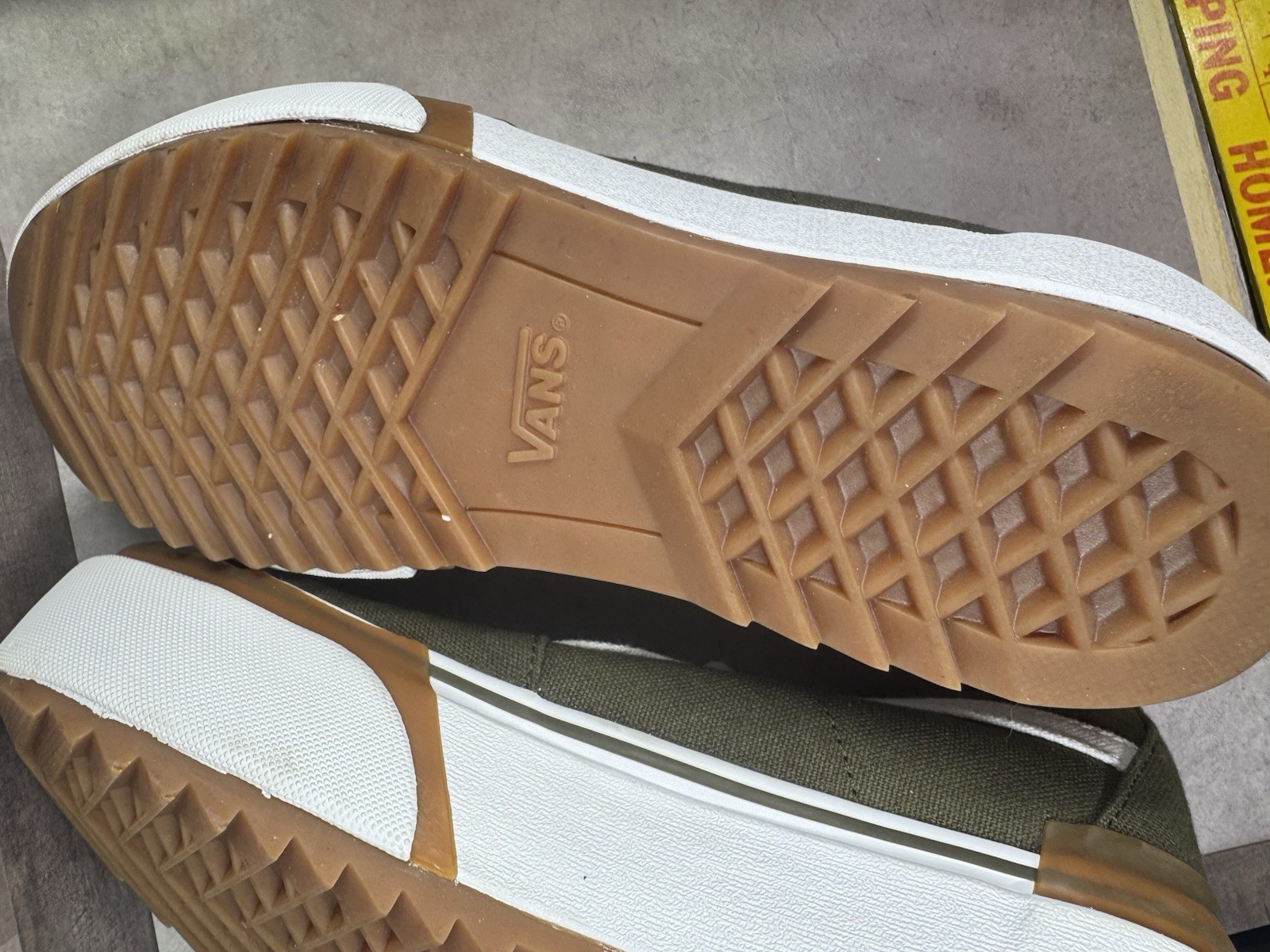 Vans SK8 Hi Tapered Stackform Canvas Dark Olive Green Men 8 Women 9.5 Mint Cond