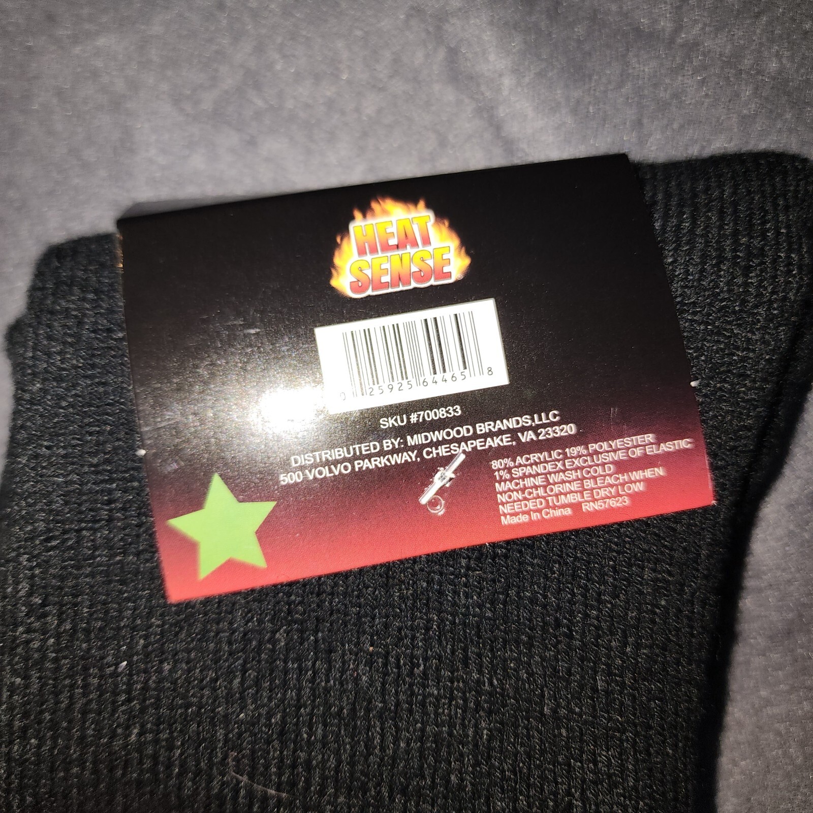 Heat Sense Men’s Thermal Brushed Socks One Size Fit Most Ultra Thick Yarn