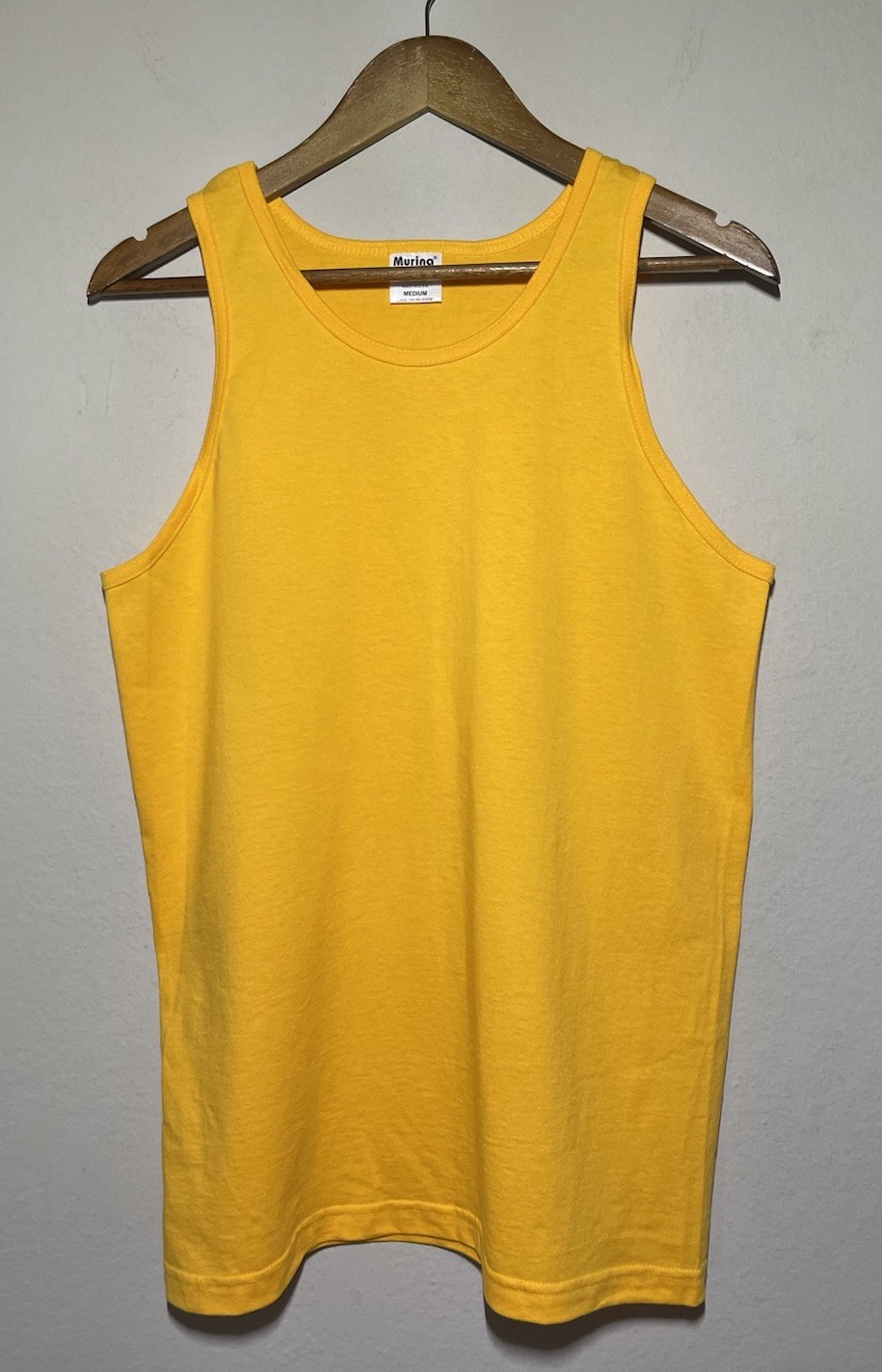 Vintage Murina Blank Yellow Tank Top Medium NWOT 90s Made In USA Shirt
