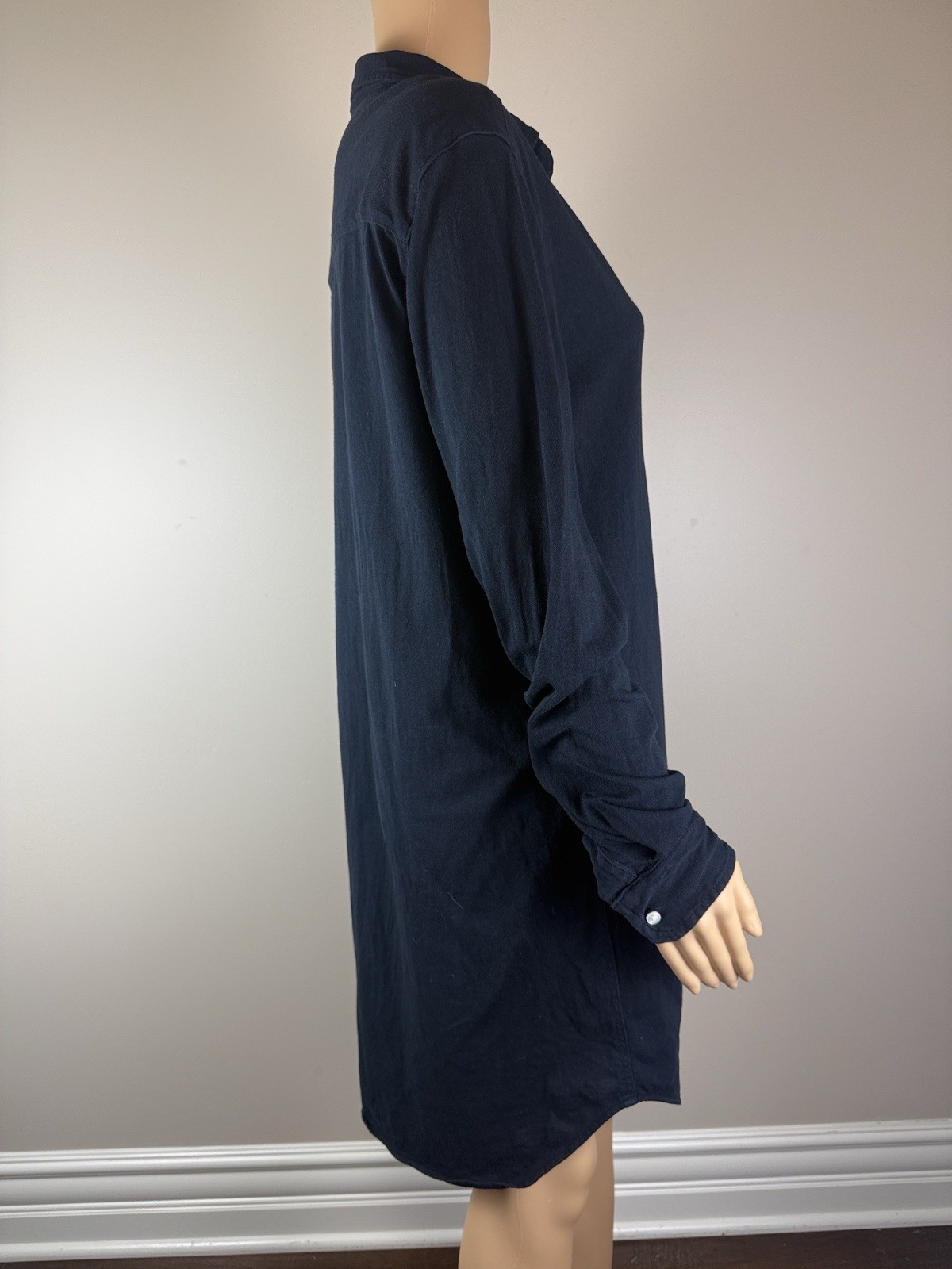 Frank & Eileen Mary Dress Cotton Black Shirt Dress XS