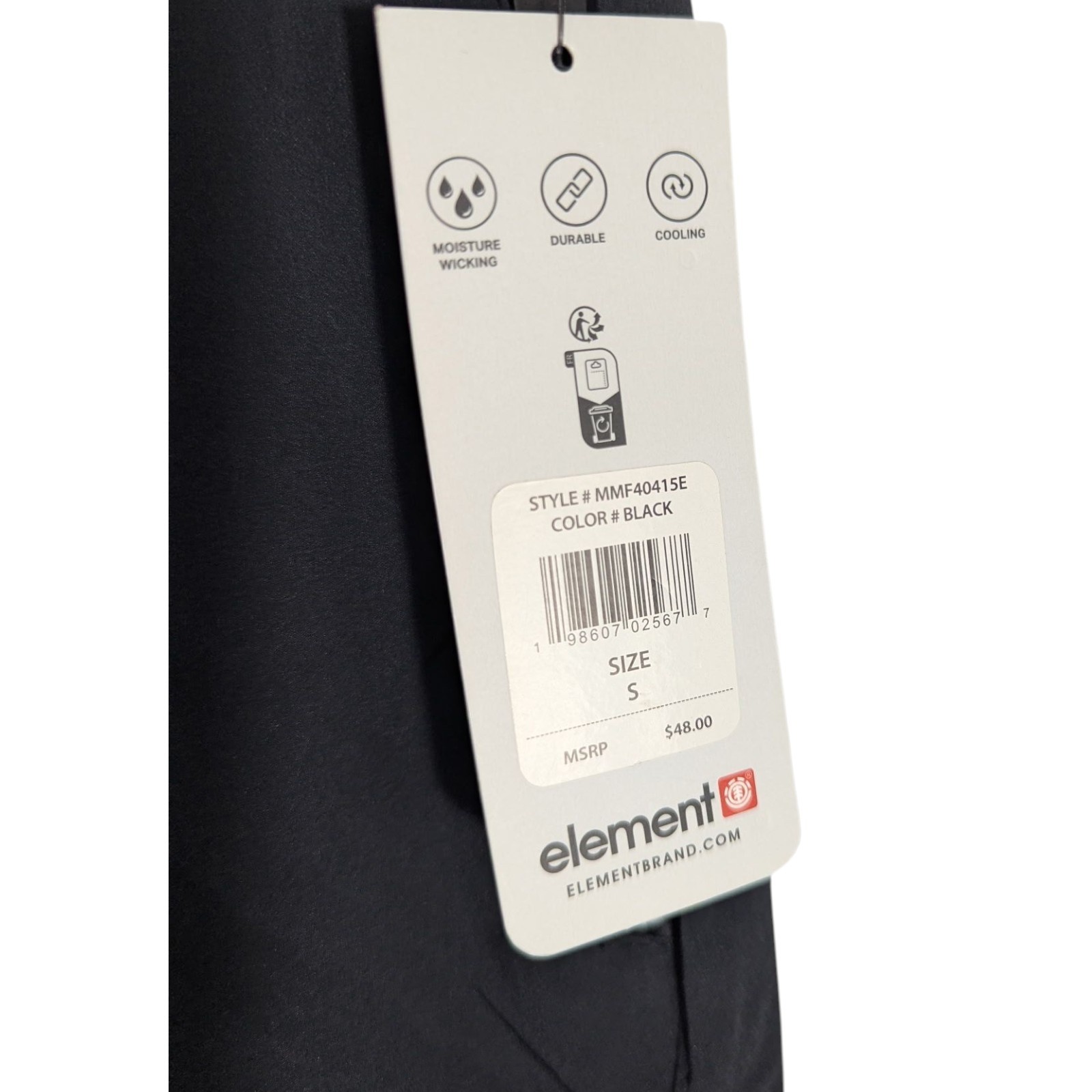 Element Skateboarding Joggers Y2k Pants Mens size Small Black Skater Zip Pockets