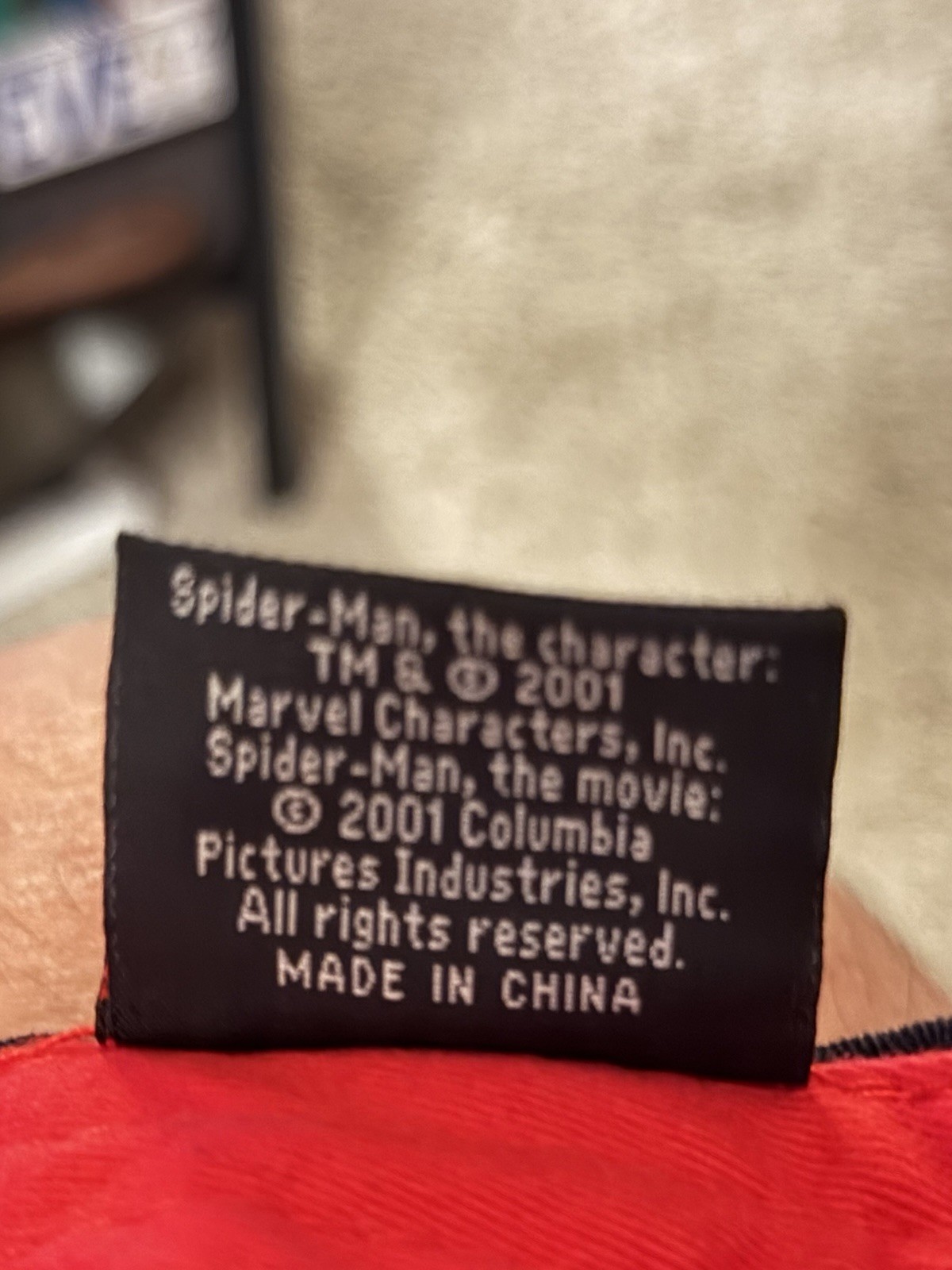 Vintage 2001 Marvel Spider-Man Movie adjustable baseball hat