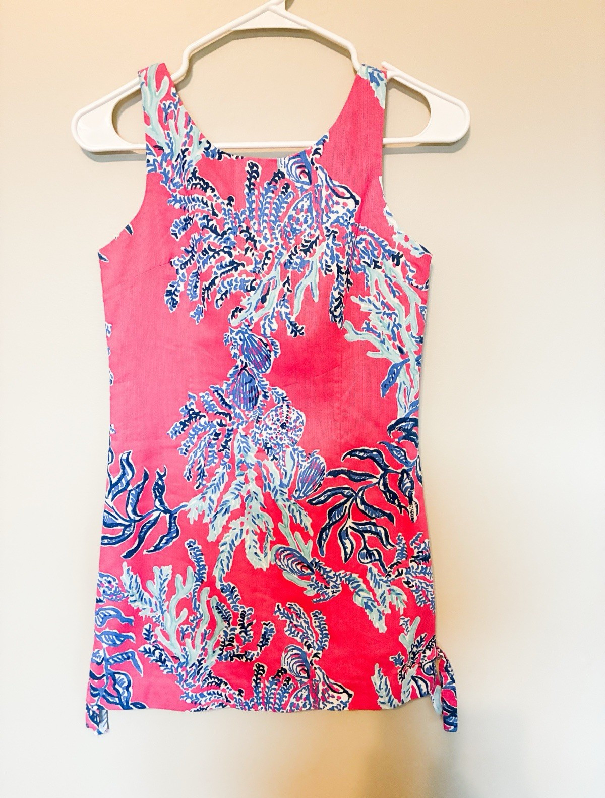 Lilly Pulitzer Kids Pink “Samba” Coral Shift Dress Size 14
