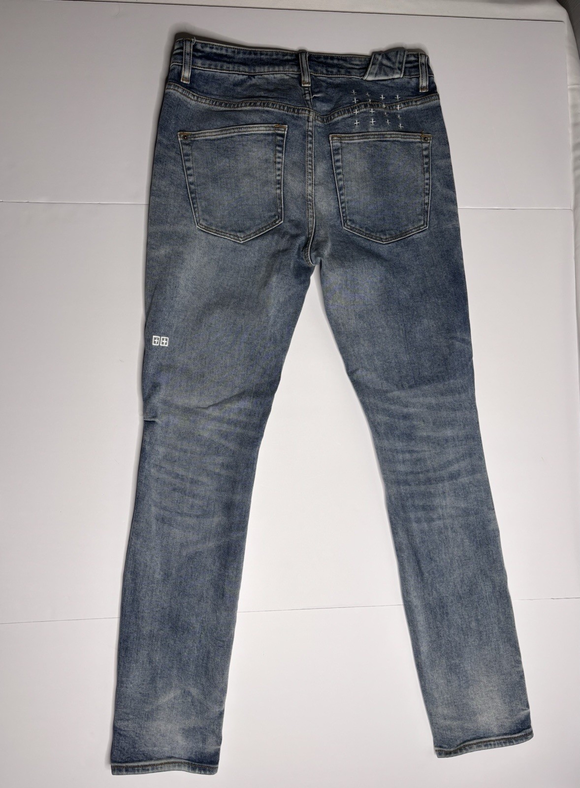 Ksubi Van Winkle Nightfall Jeans Mens 31 Blue Slim Fit Stretch Denim Button Fly