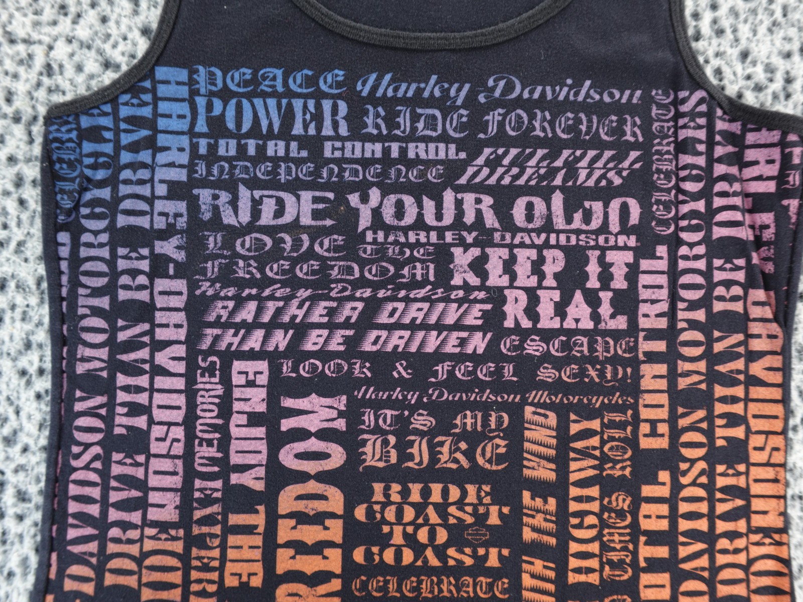 Y2K 2000s Harley Davidson Celebrate Women Riders May 2009 Black Tank Top Size L