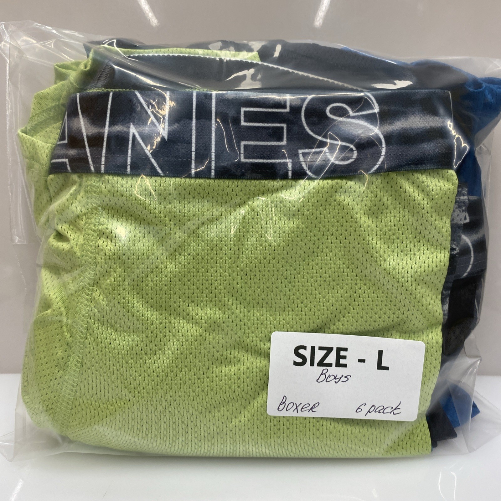 Hanes X Temp 6-Pack Black Boxer Briefs Youth Boys Size L❗️Without Tags