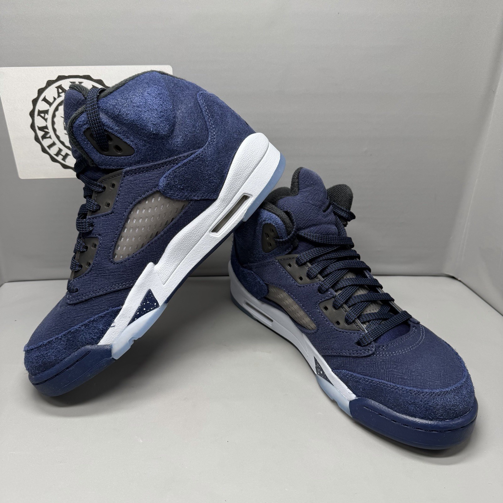 Air Jordan 5 Retro Midnight Navy Sneaker FN5452-400 Youth Sz 6Y Women 7.5 Bgrade