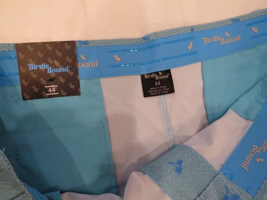 Men’s Birdie Bound TEAL Blue Shorts Size 44, Inseam=7, Length=19 NWT