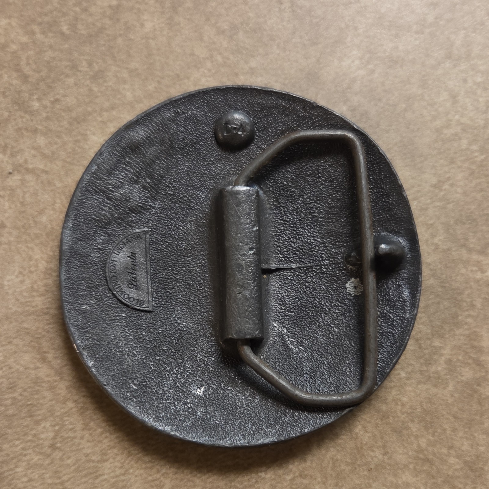 Vintage 1976 “LA Venta” Bloomington, Indiana Belt Buckle, Pewter.