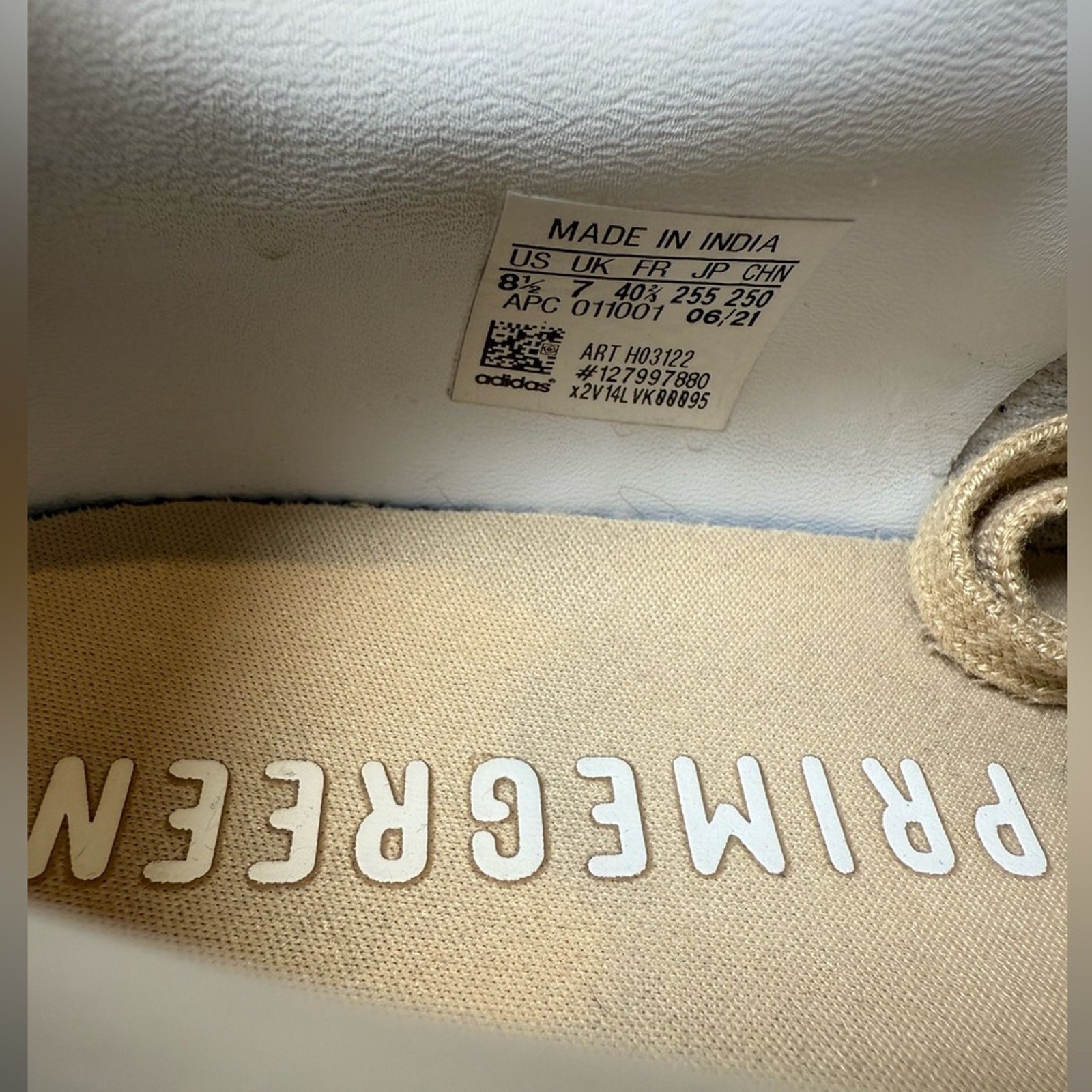 Adidas Stan Smith White Pale Nude Primegreen Scallop Leather Shoes Women’s 8.5
