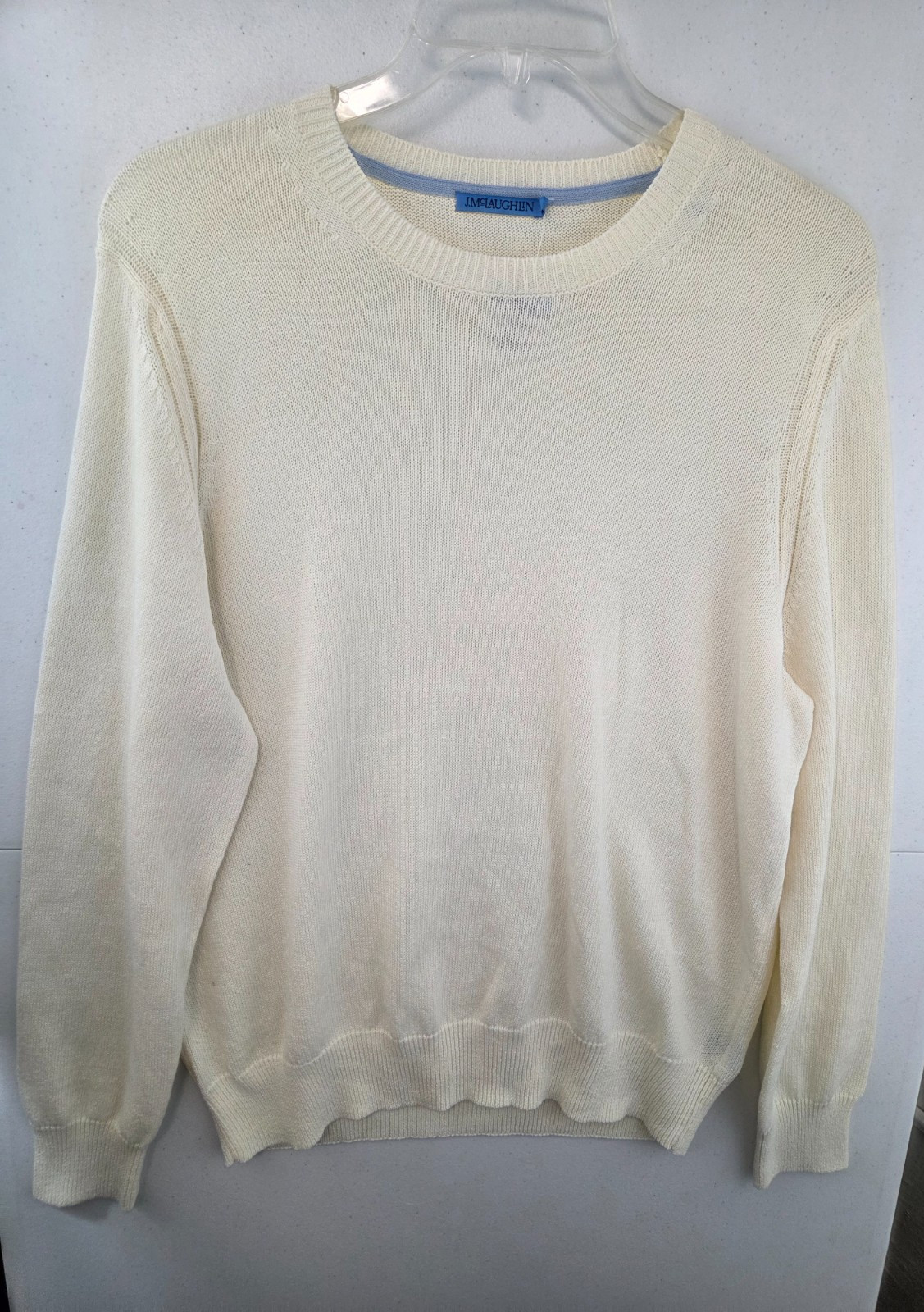 J.Mclaughlin Rodrick Linen-Blend Sweater in Egret White NWT $178