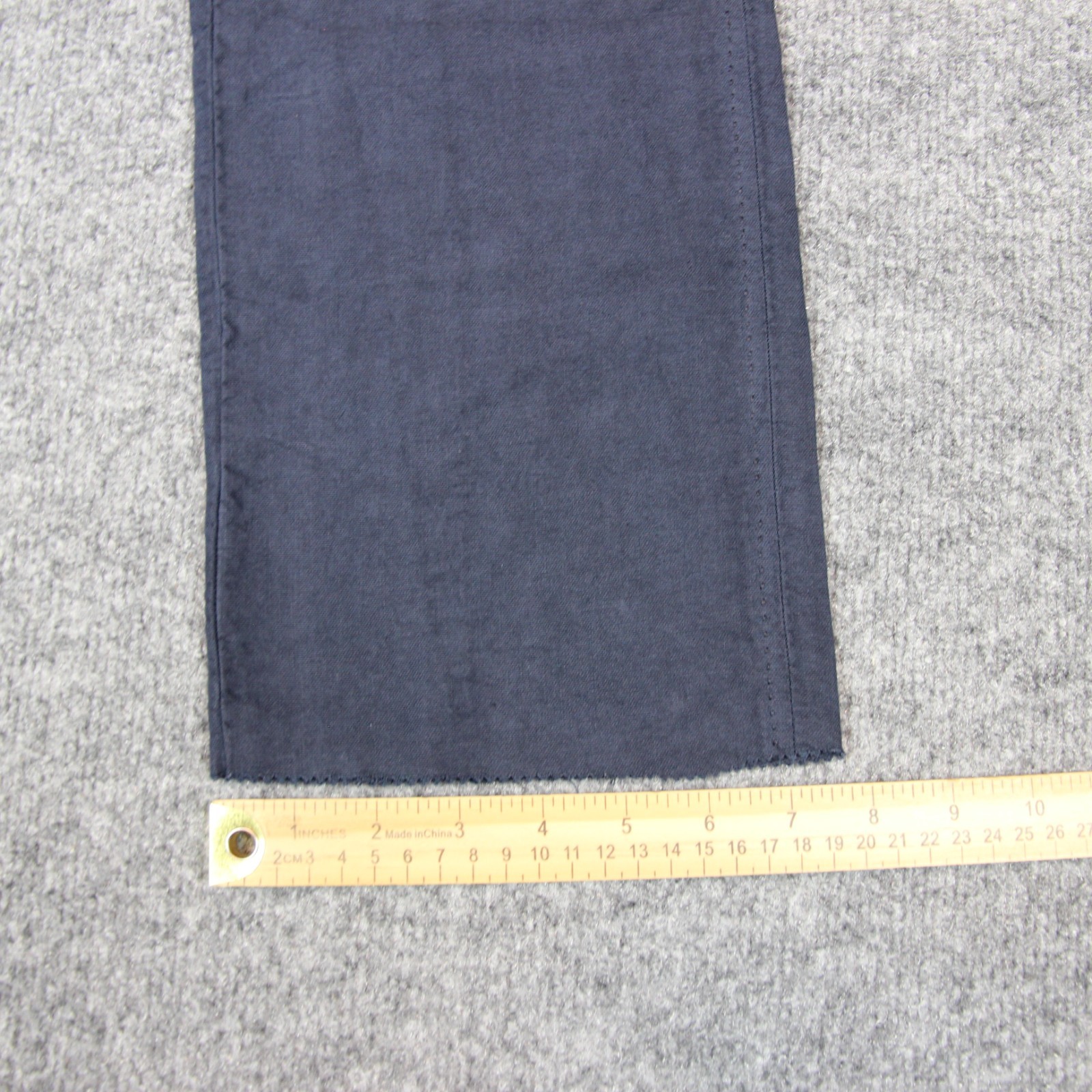Sid Mashburn Pants Men’s 34X36 Blue Unhemmed Garment Dyed Sport Trousers *FLAW