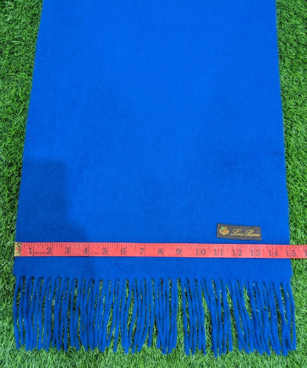 Loro Piana Style Blue Cashmere Scarf Soft 172x15inc | Made In Italy |
