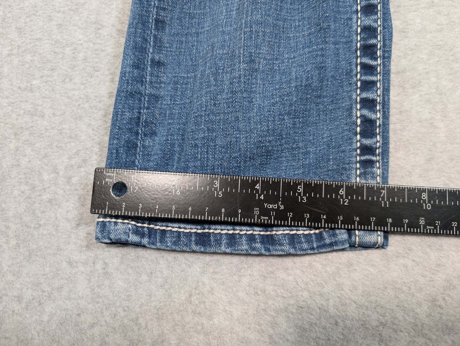 Salvage Supply Company Jeans 32Rx31 Blue Havoc Straight Slim Fit Distressed BKE
