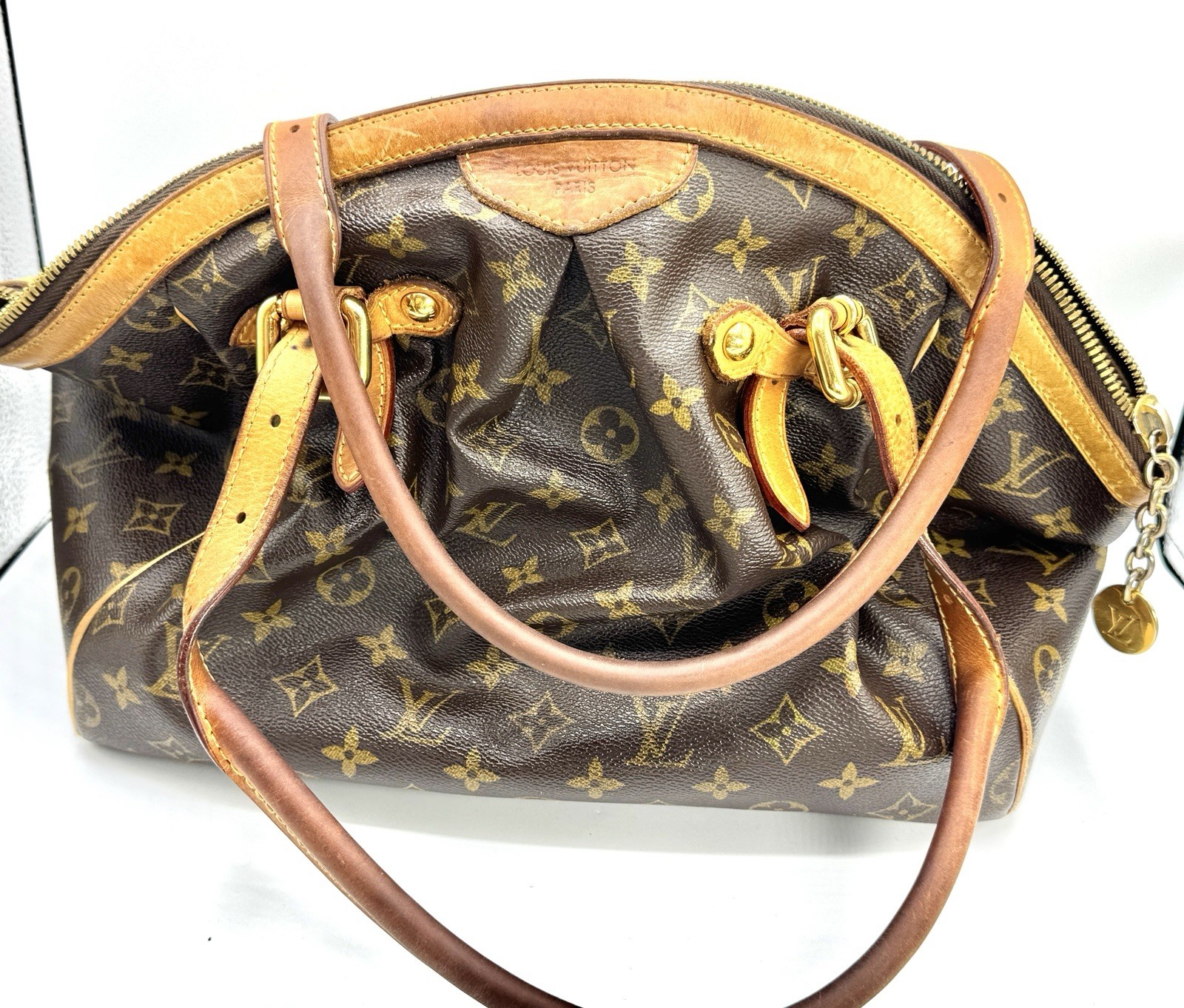 LOUIS VUITTON Tivoli GM Shoulder Handbag M40144 Monogram canvas Brown Used LV