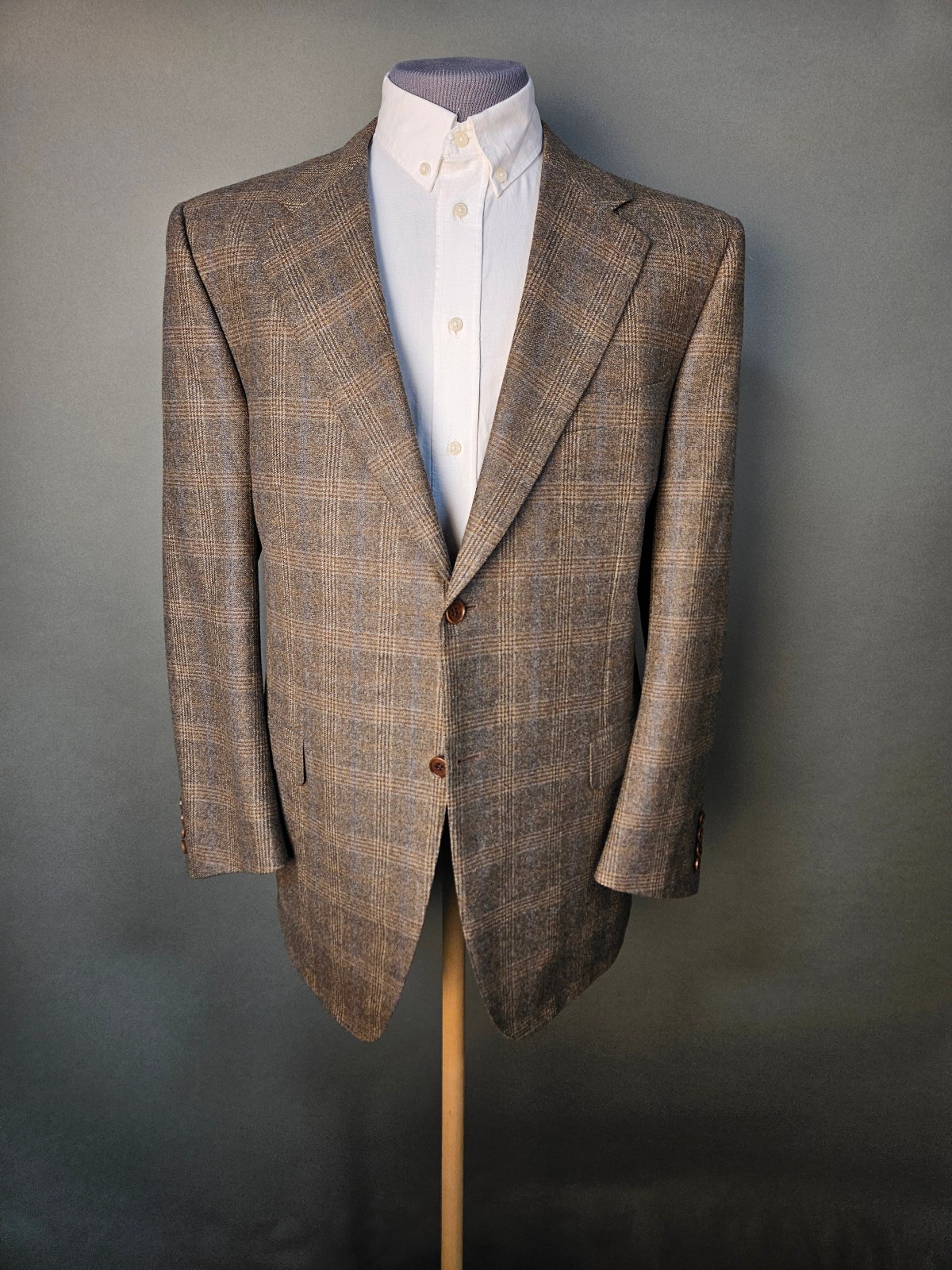 Canali brown plaid wool blazer 46R US / 56R IT