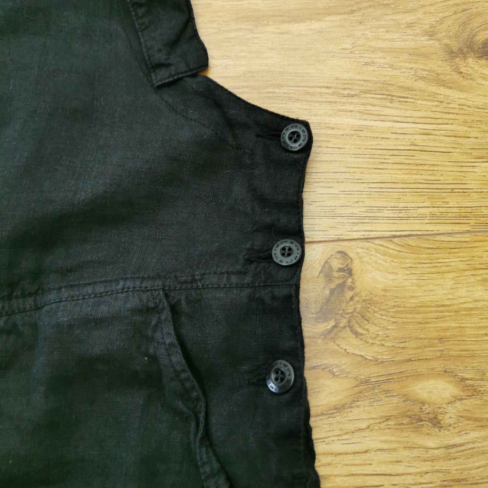 Finisterre Dungarees Womens 14 UK Black 100% Linen Summer Casual Portugal