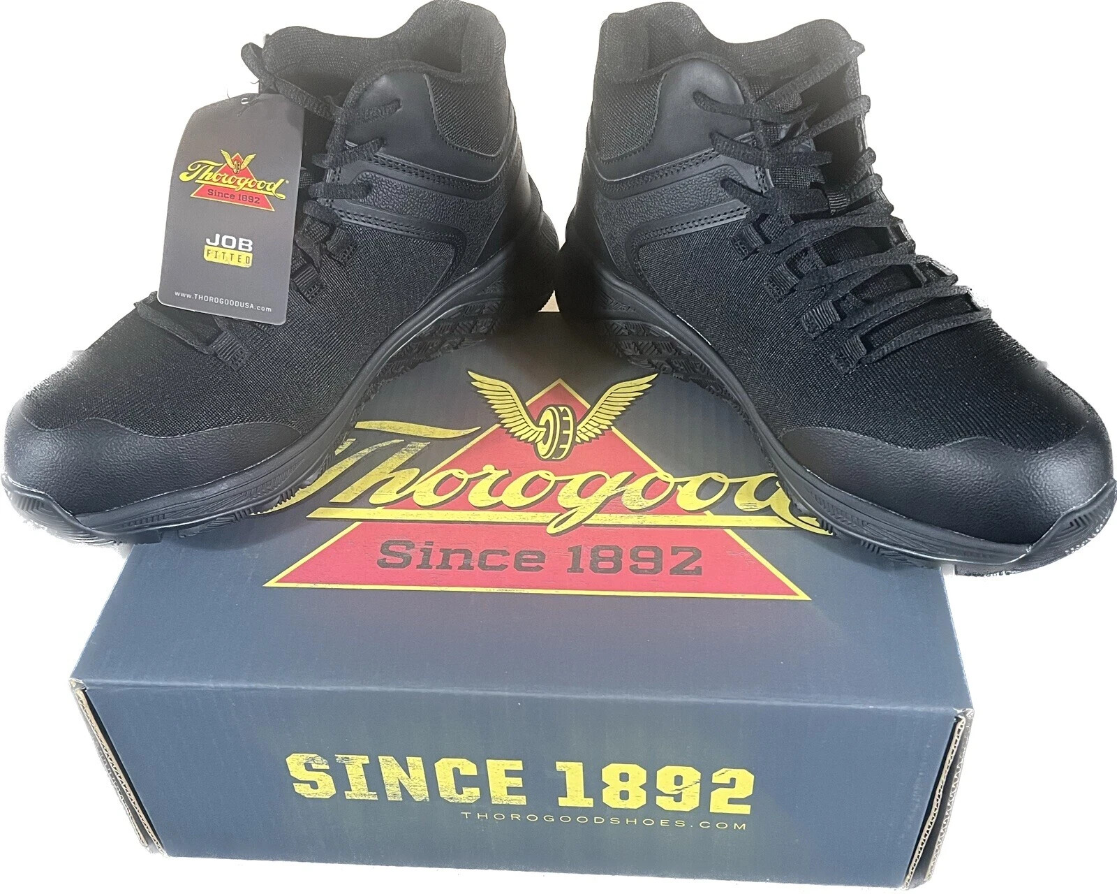 THOROGOOD T 800 TRACKER MID WORK BOOTS NEW MEN’S MANY SIZES BLACK