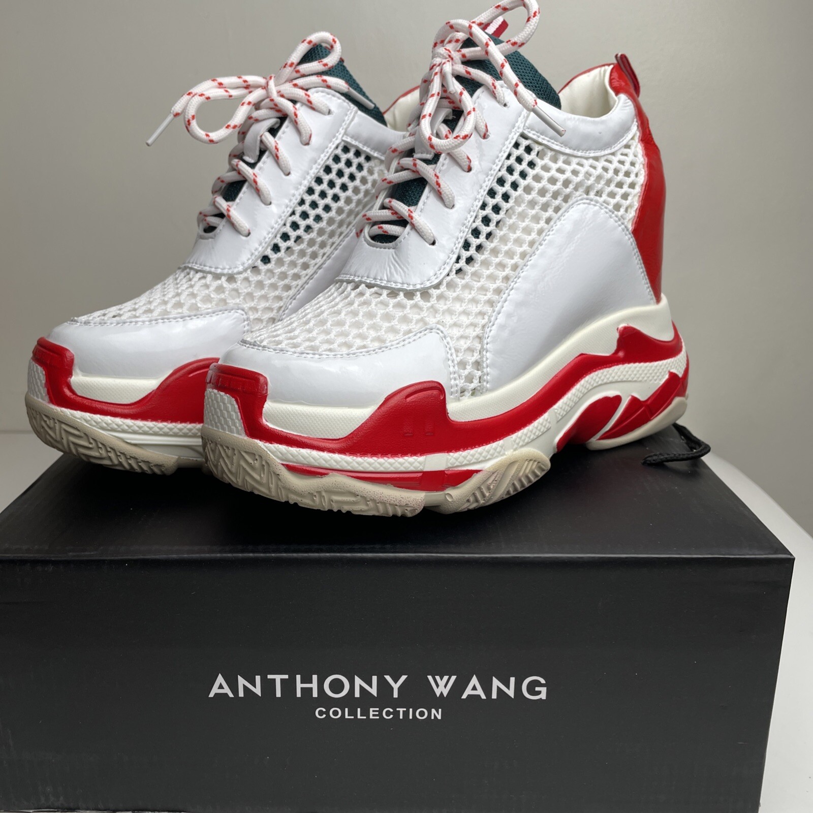 Anthony Wang Platform Sneakers CheriMoya Red SIZES 5.5-10