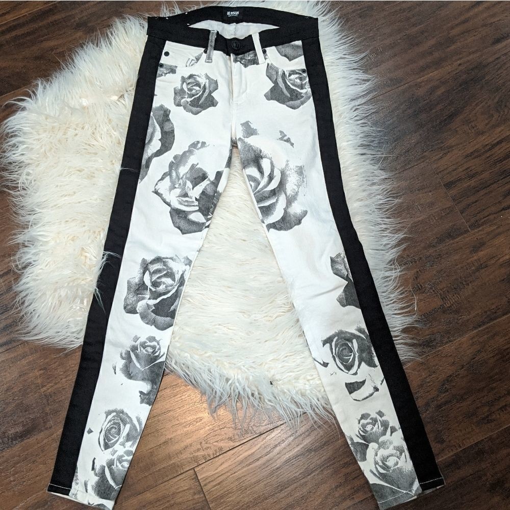 Hudson Jeans ‘Leeloo’ Colorblock Crop Skinny Jeans