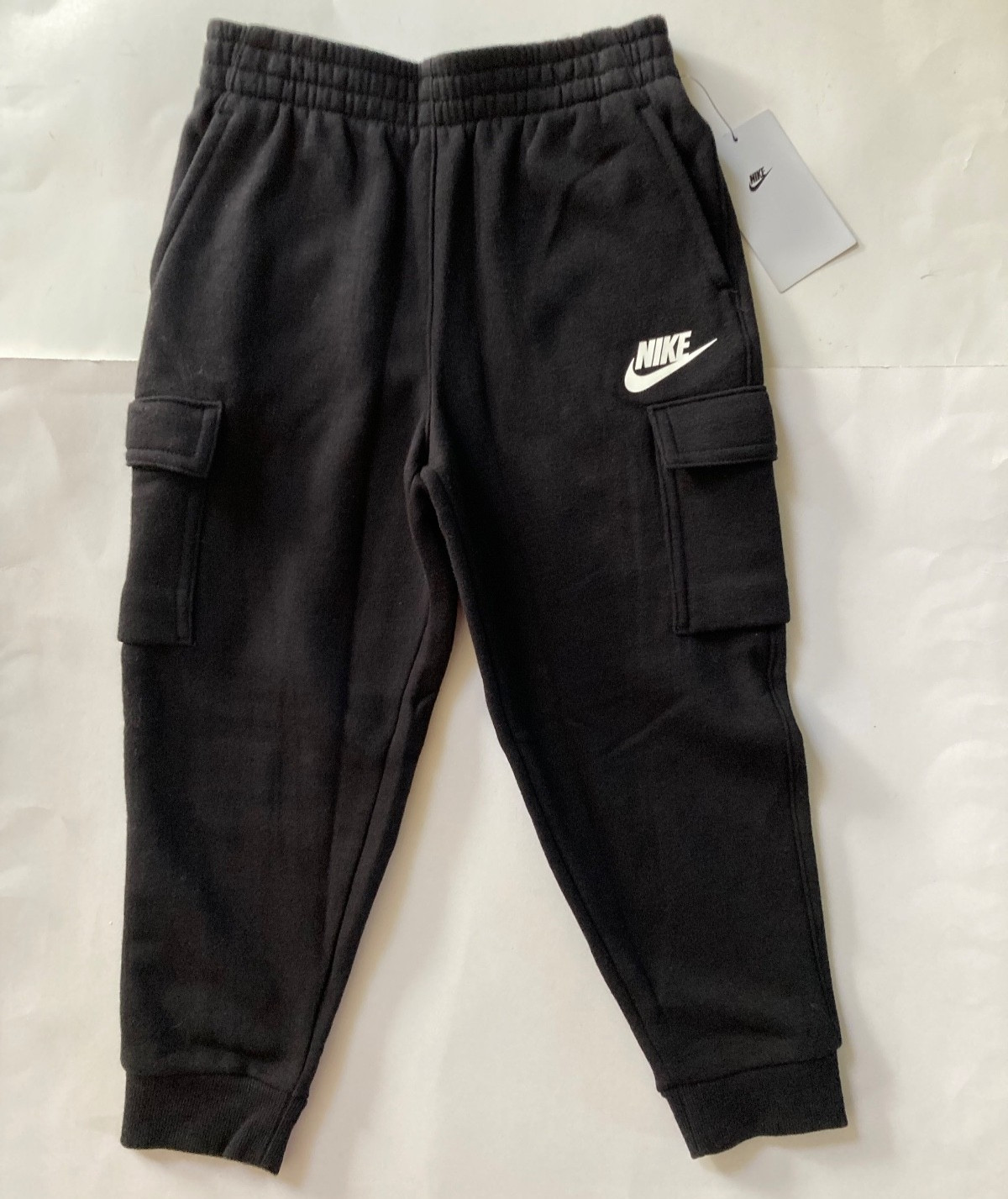 NIKE Boys Fleece Joggers Sweatpants Swoosh Logo Size 3T 4 5 6 7 Navy Black Red