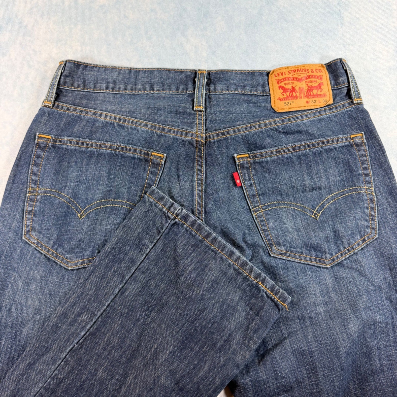 Levi’s 527 Slim Bootcut Jeans Mens 32×30 Blue Excellent Medium Wash Denim