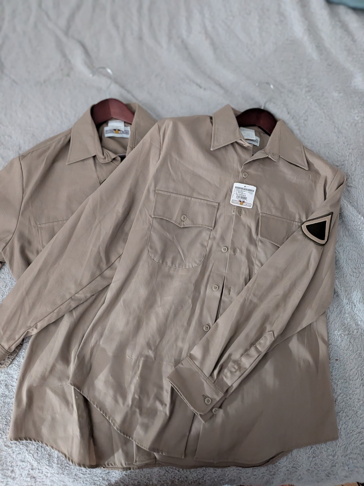 Army AGSU 2X Shirts Men’s Tan Military Uniform Shirt 16×34/35 & Short Sleeve.