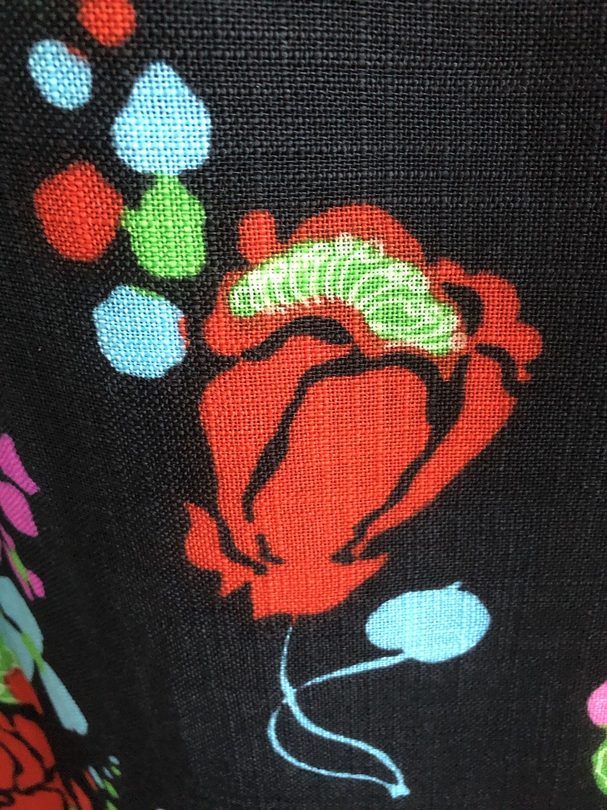 Mid-Century Vtg 1960s Lord & Taylor Marimekko Style Black Linen Maxi Dress ILGWU