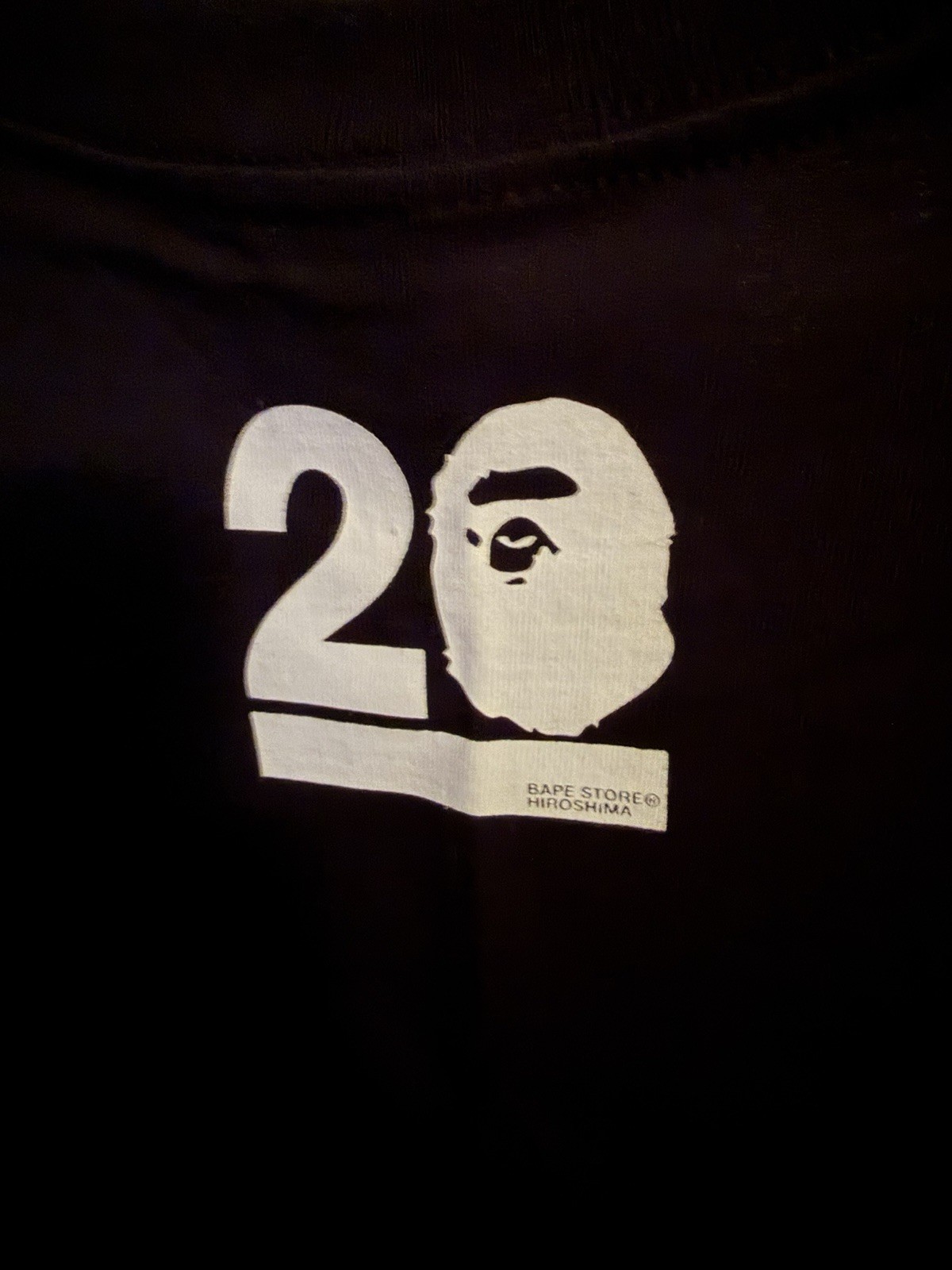 A Bathing Ape BAPE Store Hiroshima 20th Anniversary Graphic Tee Black L