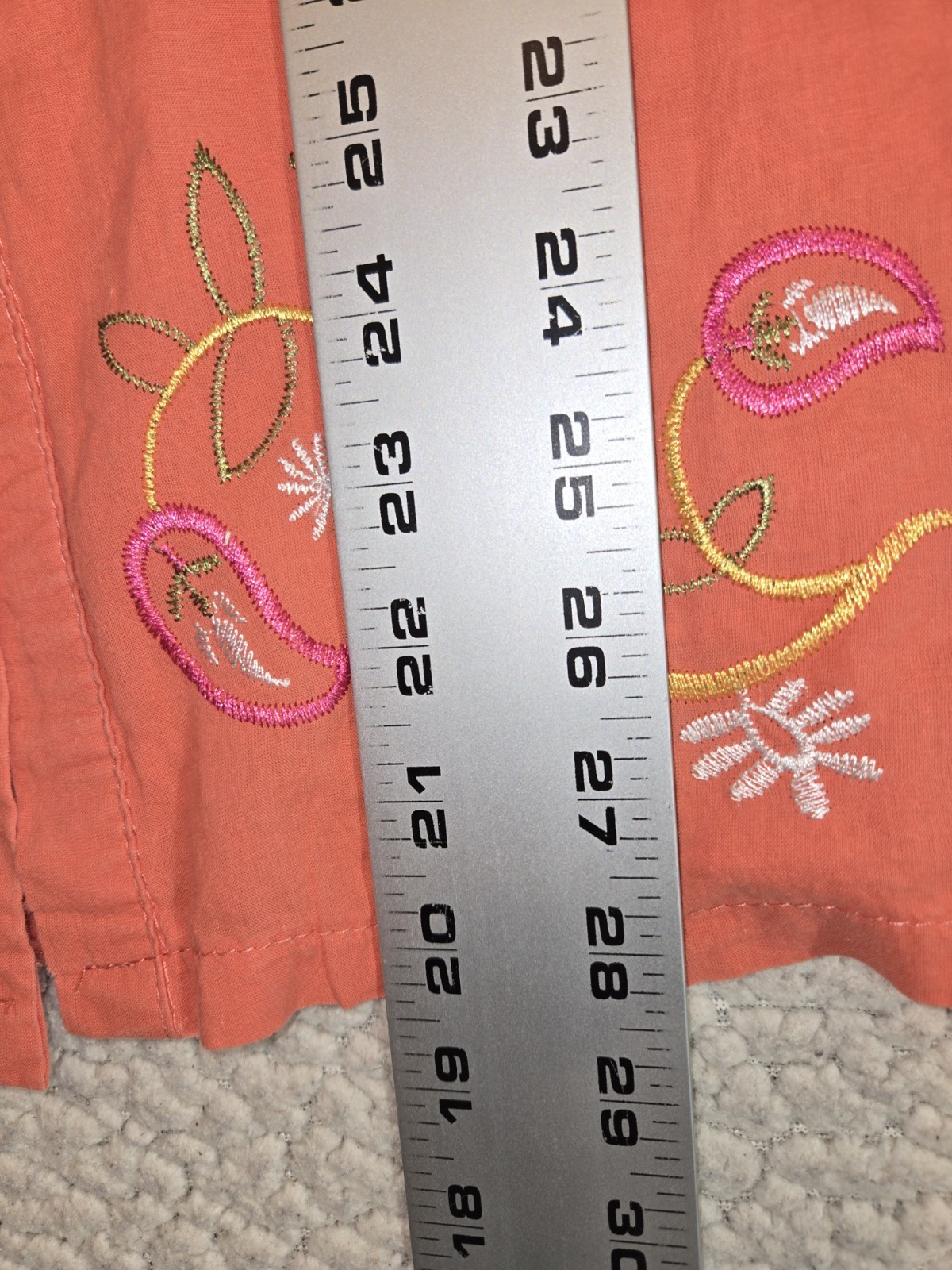 Yuko Blouse Sz L(see Measurements) Floral Embroidery Tunic Lenght Light…