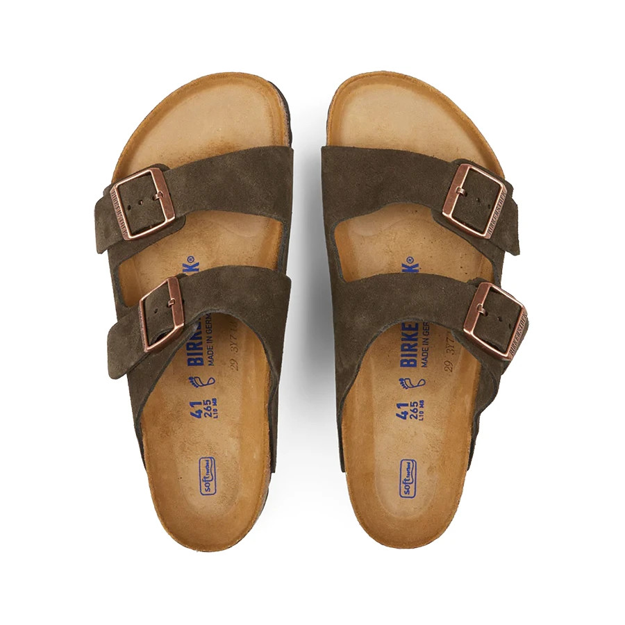 NEW Birkenstock Arizona Suede Leather Mocha Soft Footbed Sandals Unisex Shoes