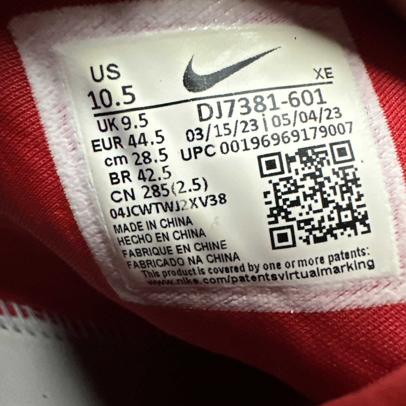 Nike Air Zoom Pegasus 39 Flyease University Red/Sea Glass DJ7381 601 size 10.5