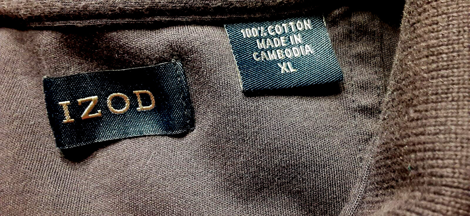 IZOD Dark Blue 2 Button Polo Collar With Embroidered Logo Men’s Size XL