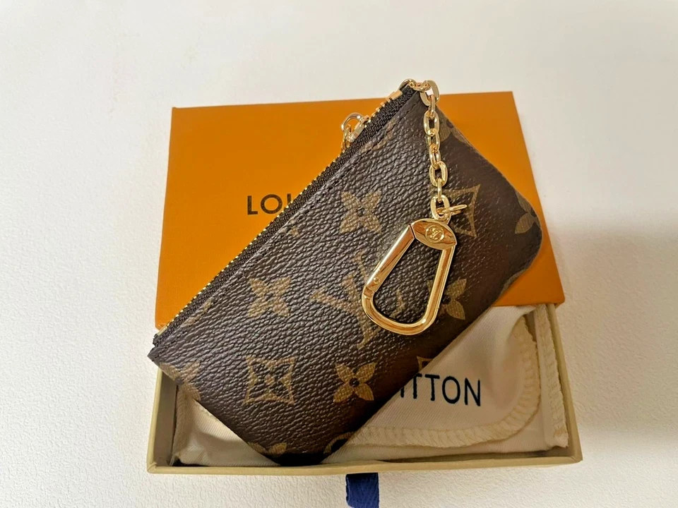 Louis Vuitton Monogram Key Pouch Pochette Cles Coin Purse w/box